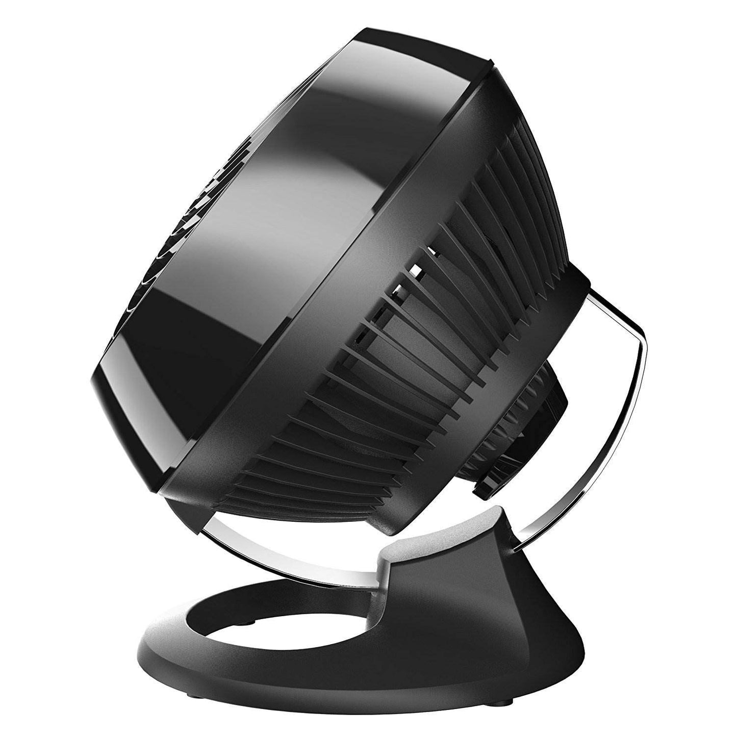 Vornado 460 Small Desk Fan with 3 Speed Settings, Adjustable Tilt Chrome Glide Bar, for Bedroom, Office, Home, Air Circulation up to 70 Feet, Quiet Table Fan, Black