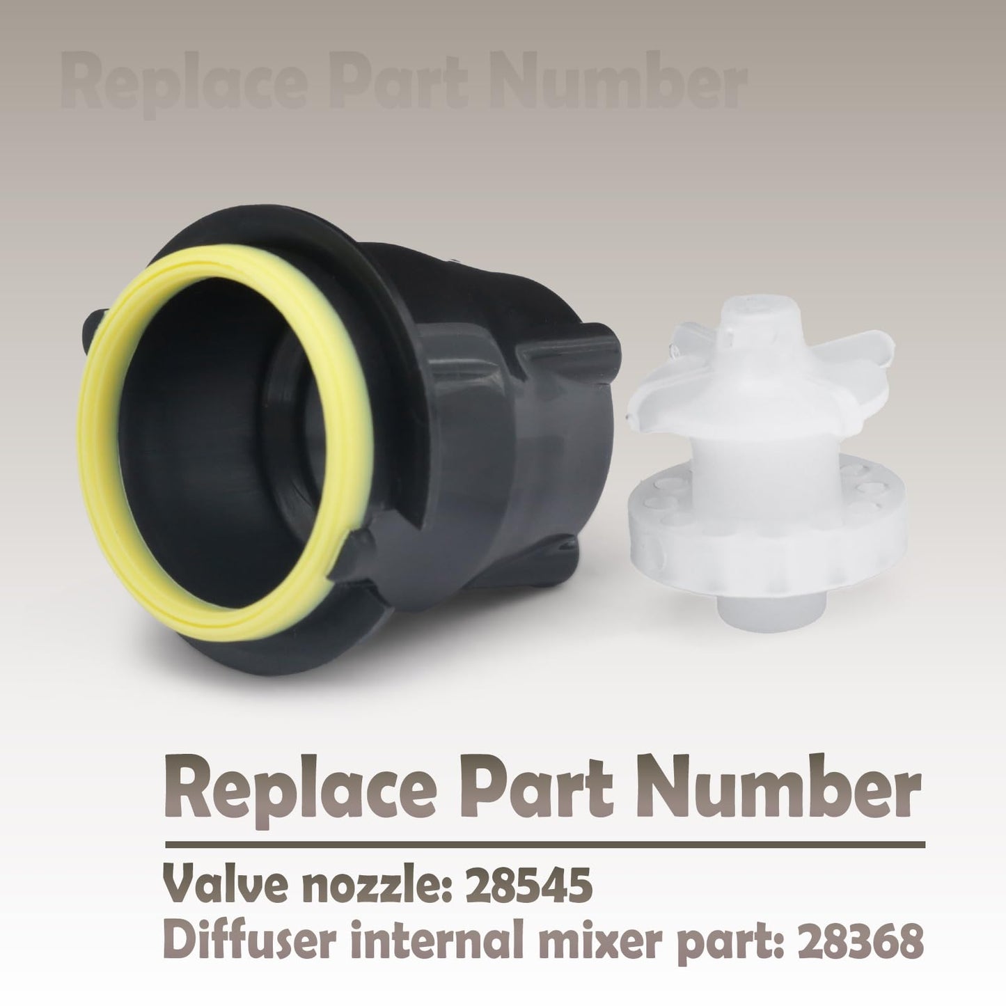 VAINELY 8 Pcs LEV 3.0 28545 Valve Nozzle and 28368 Diffuser Internal Mixer Part Kit Replacement for Cola Machine for Soda Maker for Juice Carbonated Beverage Dispensers, Inner Outer Valve Repair