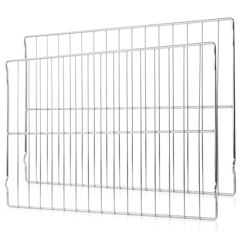 Upgraded 2-Pack Oven Racks 316496201 for Frigidaire Kenmore Range Stove 24.17 x 16 inch - Replaces 316496202 316496207 AP4040129 PS1765356, Stainless Steel