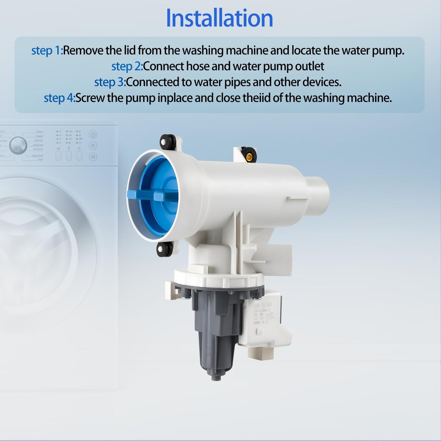 GFW850SPN5RS GFW850SPN0RS GFW550SSN0WW GFW550SSN1WW Washer Drain Pump Filter, Fit For Ge Washer GFW850SPN0RS GFW550SSN2WW GFW550SSN4WW GFW850SSN1WW GFW650SPN1SN PFQ97HSPV0DS GFW550SSN5WW GFW550SSN3WW
