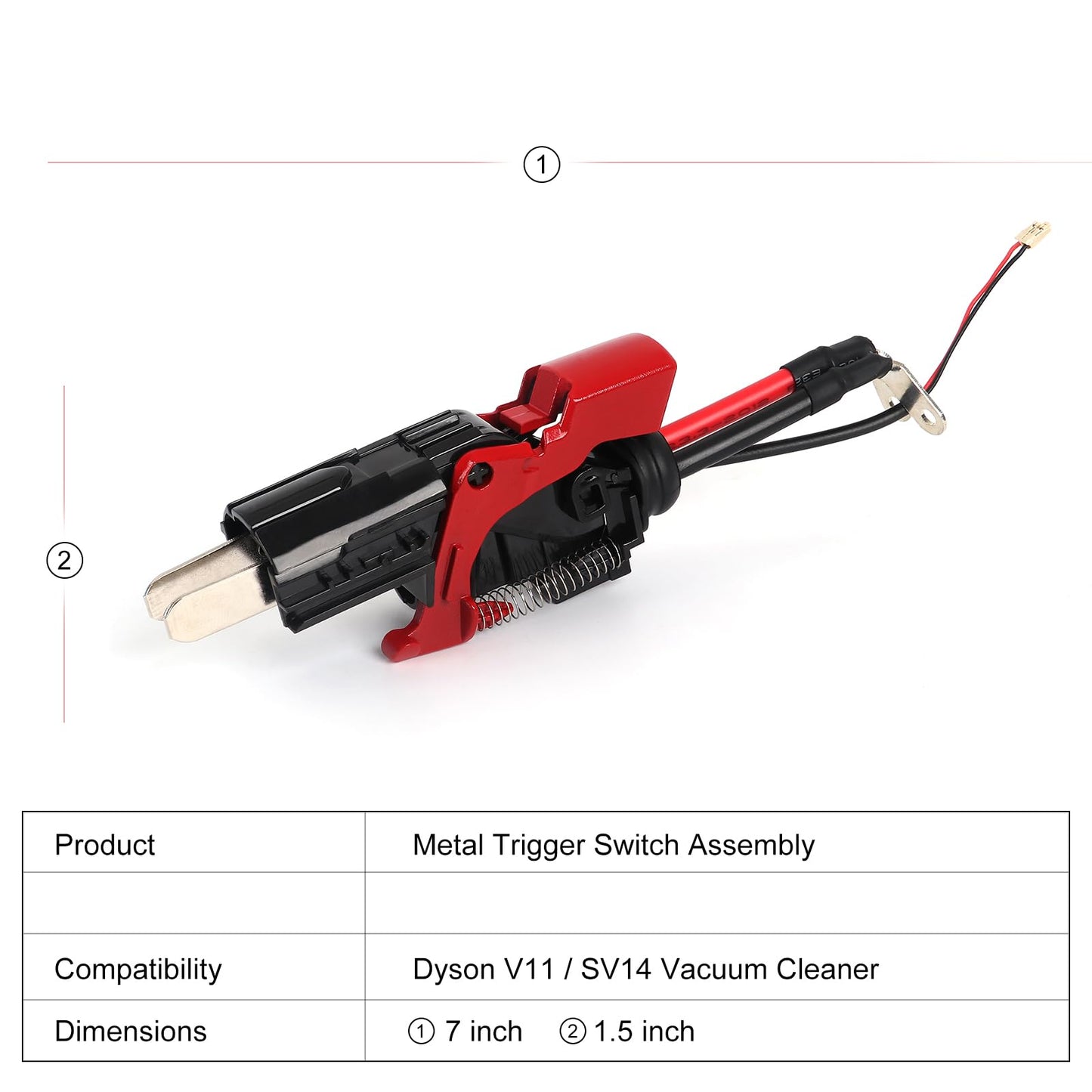 Metal Trigger Switch Assembly Compatible with Dyson V11 SV14 Vacuum Cleaner Power Button Replacement Parts