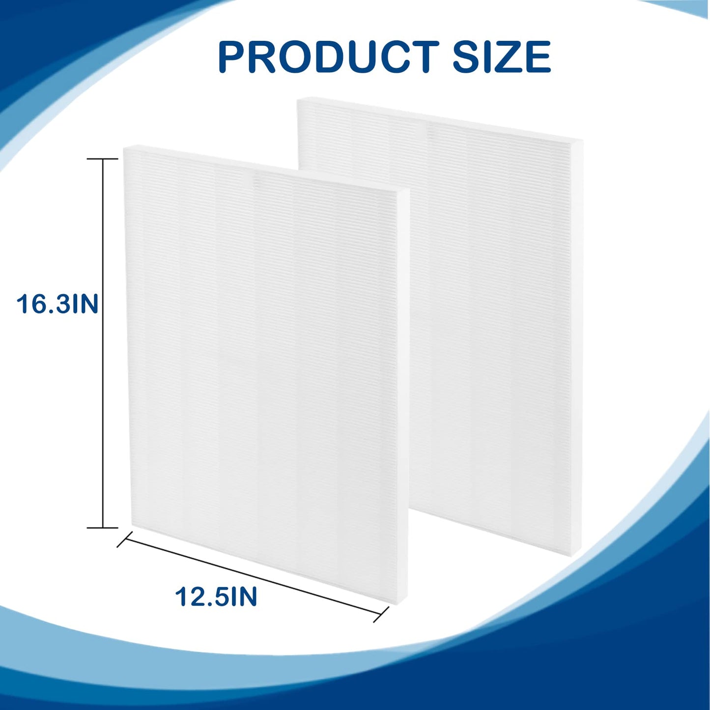 Fizerneer 115115 Size 21 Replacement Filter A Compatible with Winix C535 C909, Winix PlasmaWave 5300, 6300, 5300-2, 6300-2, P300 Plasma wave Air Cleaner Purifier, True HEPA Filter Only 3 Pack