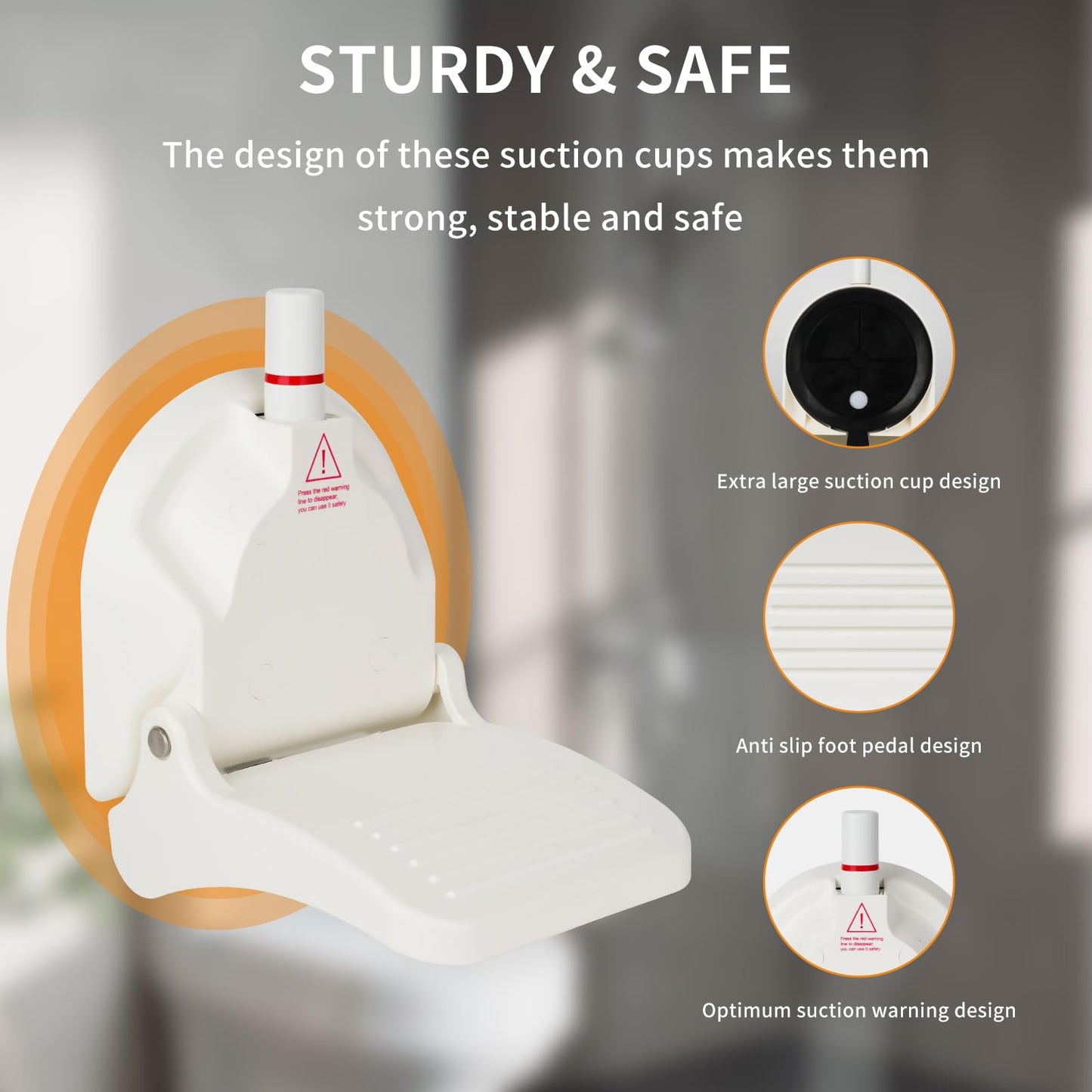 youmtool Shower Foot Rest for Shaving Legs, Suitable for RV Bathroom, Easy to Carry While Traveling