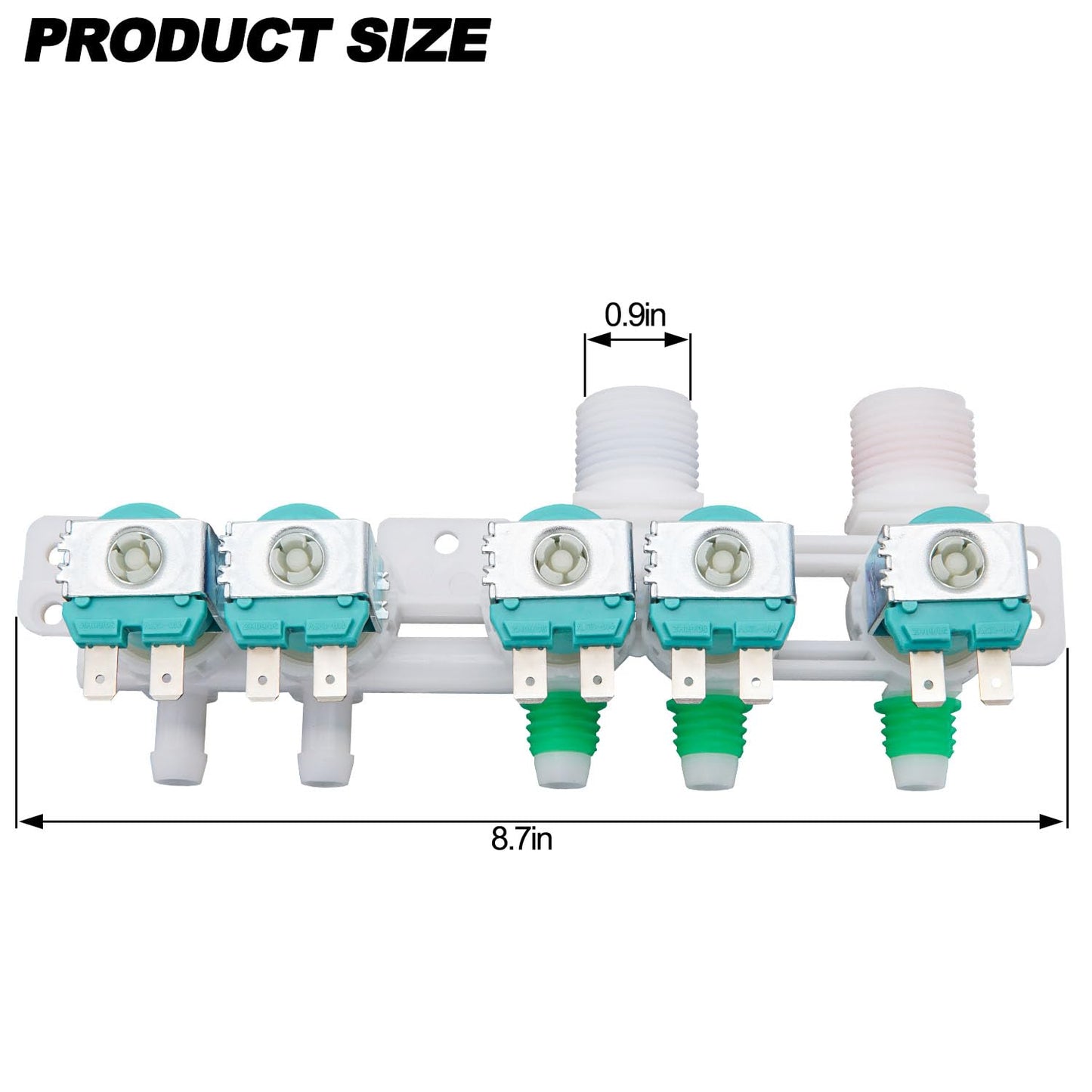 Water Inlet Valve Assembly Compatible With Samsung Washer WA48H7400AW/A2 WA48H7400AP/A2 WA48J7700AW/A2 WA45H7200AW/A2 WA45K7600AW/A2 WA45K7600AW/AA WA456DRHDSU/AA