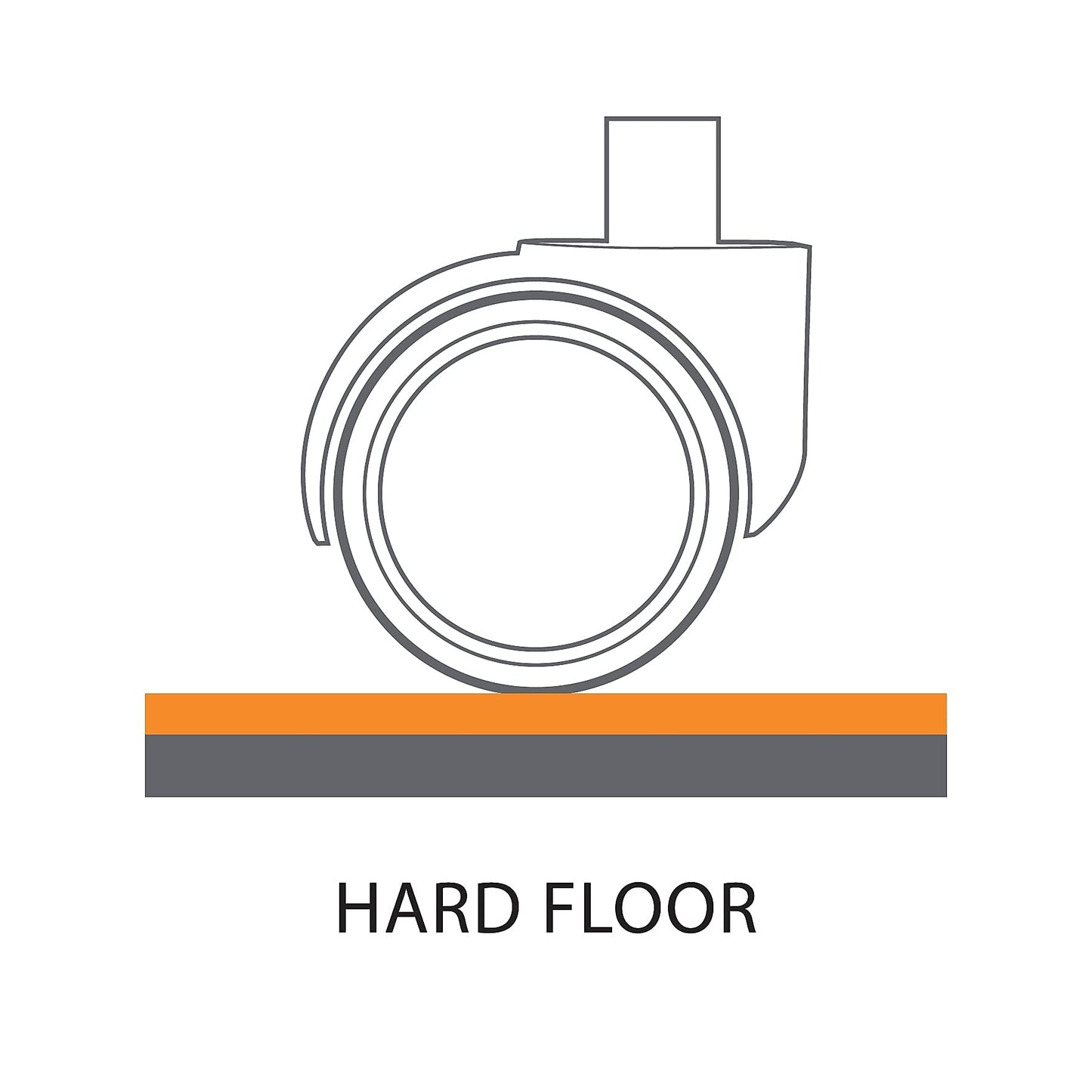 Staples Office Chair Mat, Clear Floor Mats, Hard Floors, Textured Underside, 60 x 46 Inch, Smooth Glide