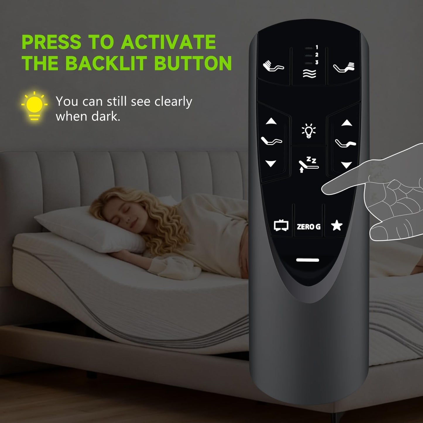 PZL RF358A RF502A Replacement Remote Control for Tempurpedic Ergo/Ergo Extend Adjustable Bed Base JDLK.33.01.18 RF358A / JLDK.33.01.36 RF502A