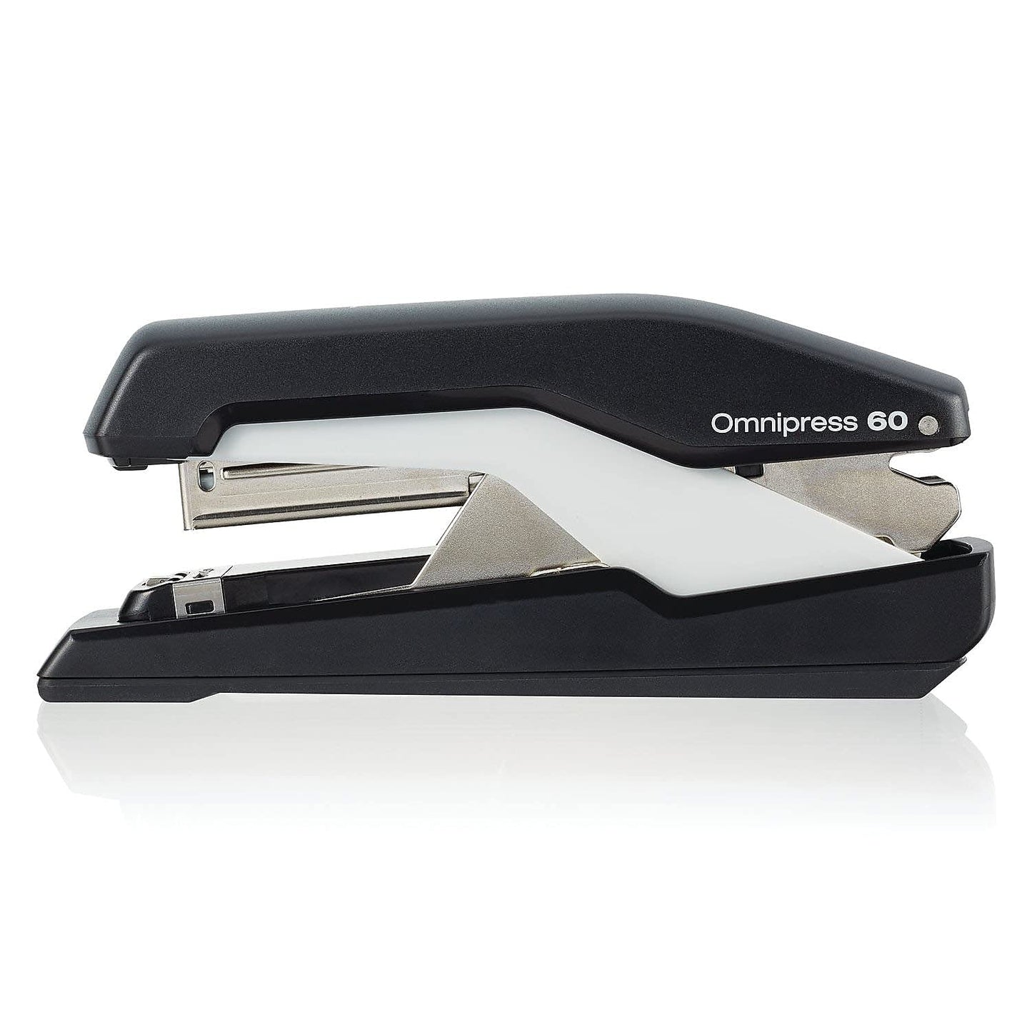 Swingline Stapler, Omnipress 60 Stapler, Press Anywhere for Easier Use, 60 Sheet Capacity, Black/Gray (5000590A)