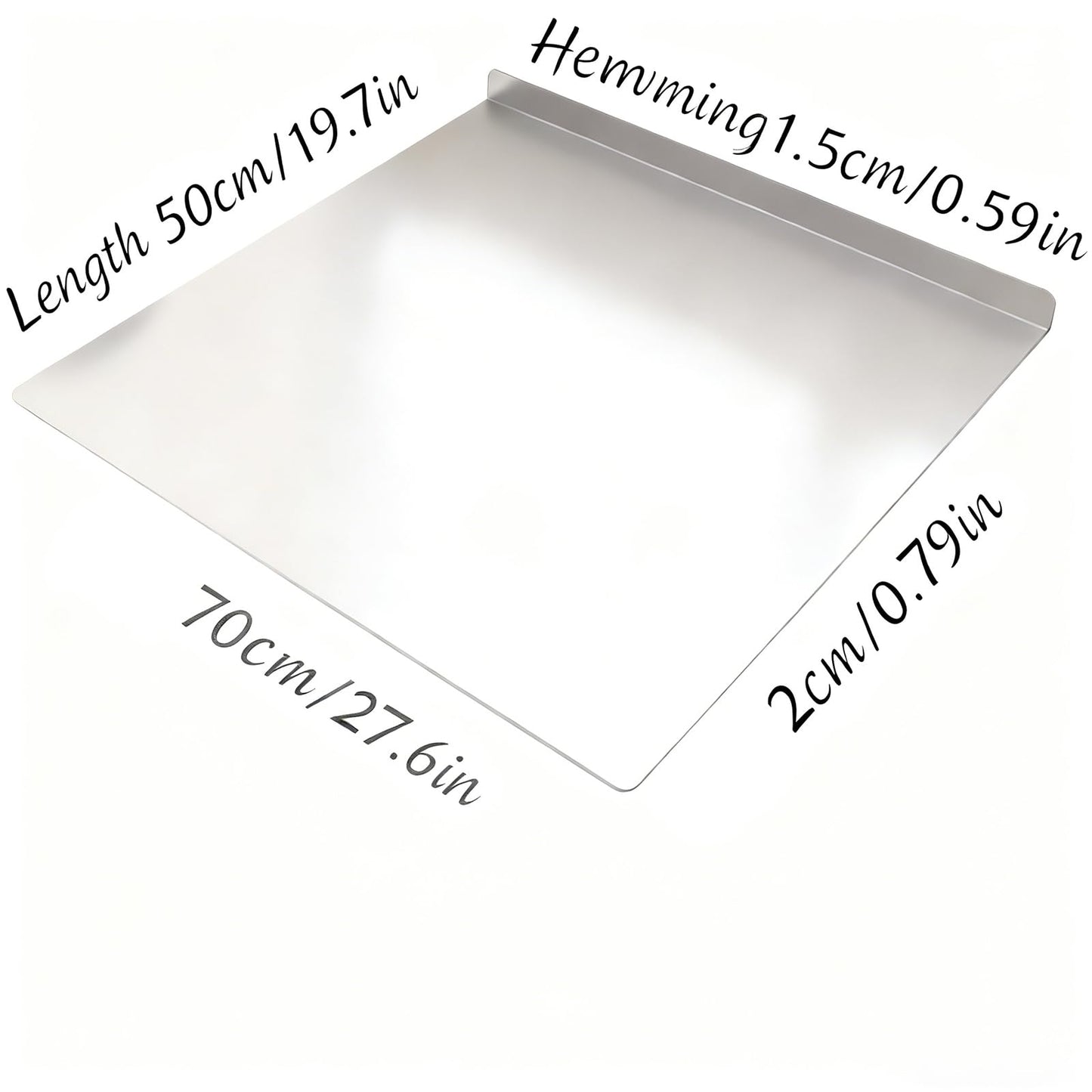 Stainless Steel Cutting Boards for The Kitchen, Suitable for Meat, Fruits, Vegetables, Bread, and Baking Large-sized Cutting Boards (19.7 x 19.7 in)