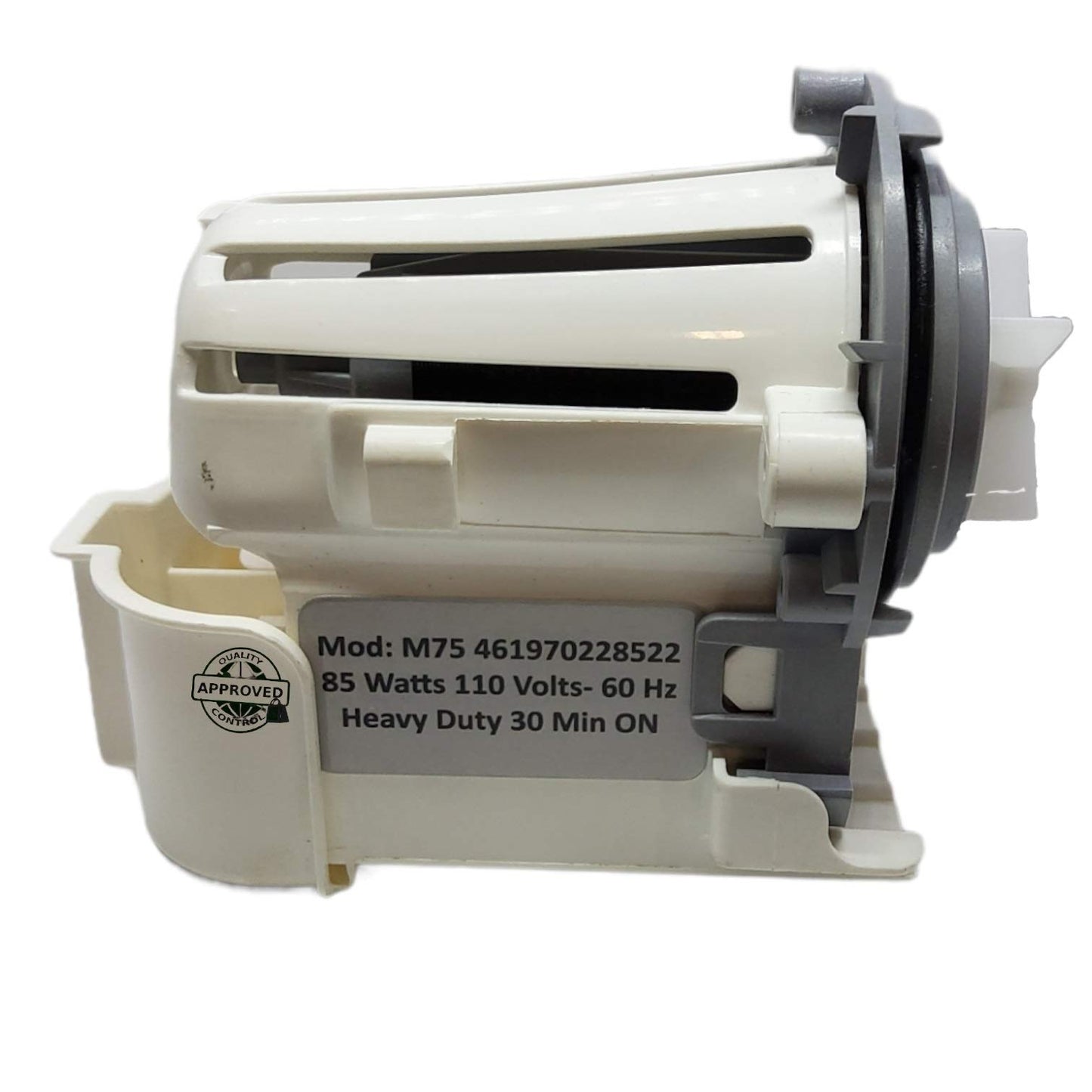 GLOB PRO SOLUTIONS W10321032 1876931 Washer Water Drain Pump ONLY MOTOR 4 ½" Approx. Replacement for and compatible with Maytag Whirlpool KitchenAid W10321032 1876931 and Impeller Blades
