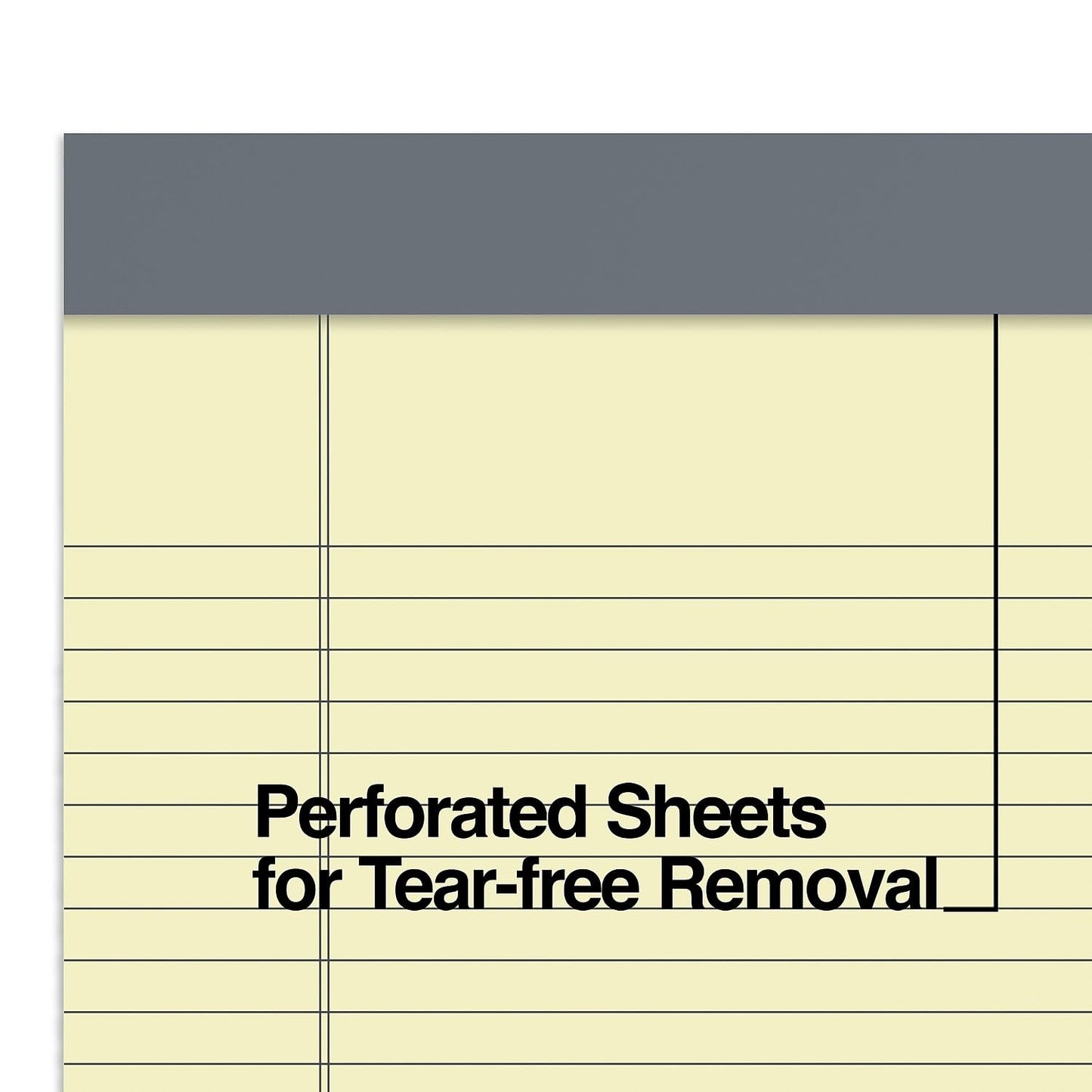 TRU RED Notepads, 8.5” x 11.75”, Narrow Ruled, Canary, 50 Sheets/Pad, 12‑Pack