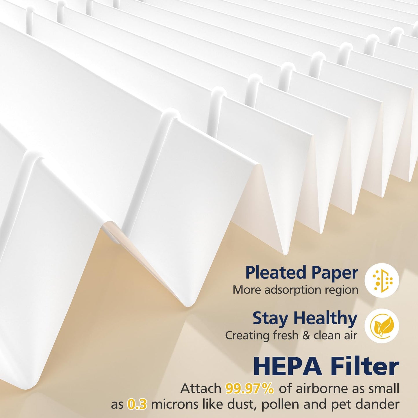 AP02 Replacement Filter Compatible with WESTHEY AP02 Air Purifier, 3-in-1 HEPA Filter Replacement with High-Efficiency Activated Carbon for Dust, Pollen, Smoke & Pet Odors, 2 Pack