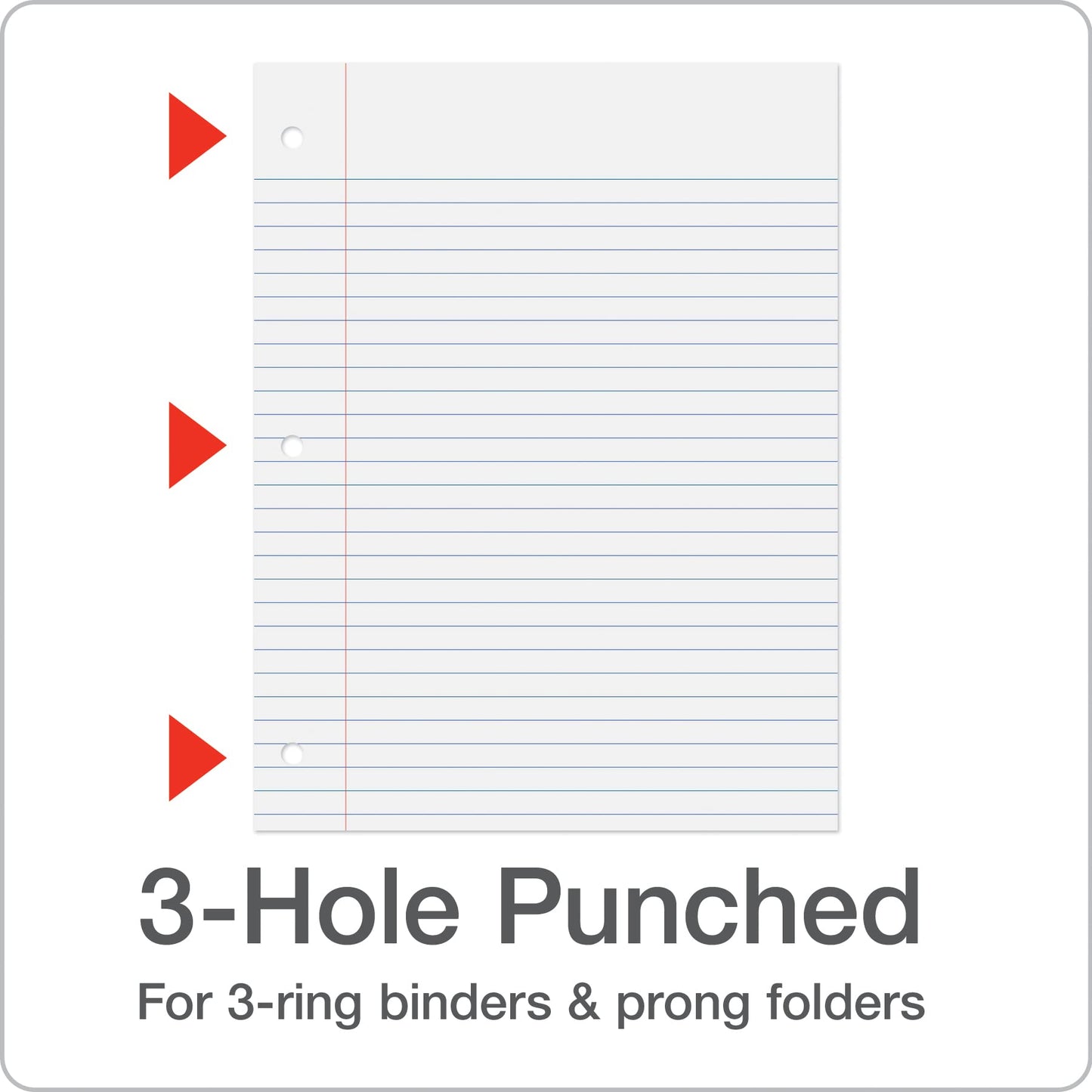 Oxford Loose Leaf Paper, Filler Paper, Notebook Paper, 8" x 10-1/2", Wide Rule, 3-Hole Punched, 2,000 Sheets for 3 Ring Binders, 4 Packs of 500, White (62379)