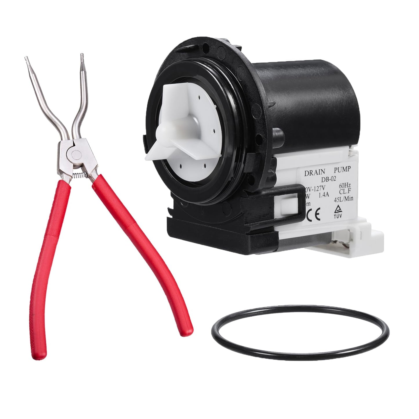 (𝟐𝟎𝟐𝟔 𝐍𝐄𝐖) 4681EA2001T Washer Drain Pump Motor & 383EER4004A 11 Inch Washer Spring Expansion Removal Tool - 4681EA2001T Fit for LG Kenmore Washer Spring Expansion Tool Fit for LG Samsung Washer