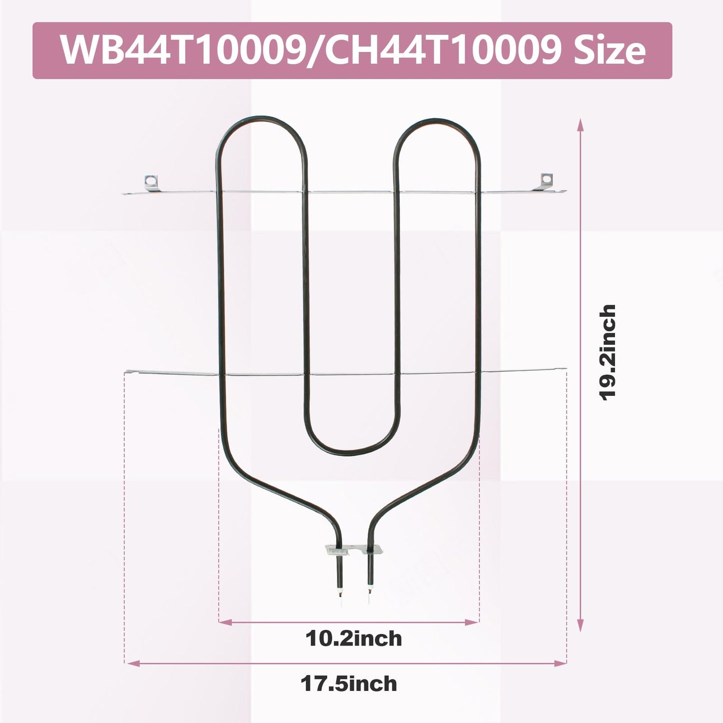 NEW WB44T10009 Upper Broil Heating Unit Element Replacement for GE Range Oven Stove Broil Heating Elements