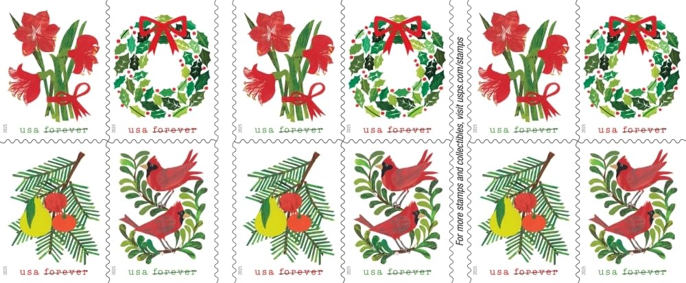 Holiday Cheer 2025 (2 Books of 20) First-Class Mail Forever Postage Stamps
