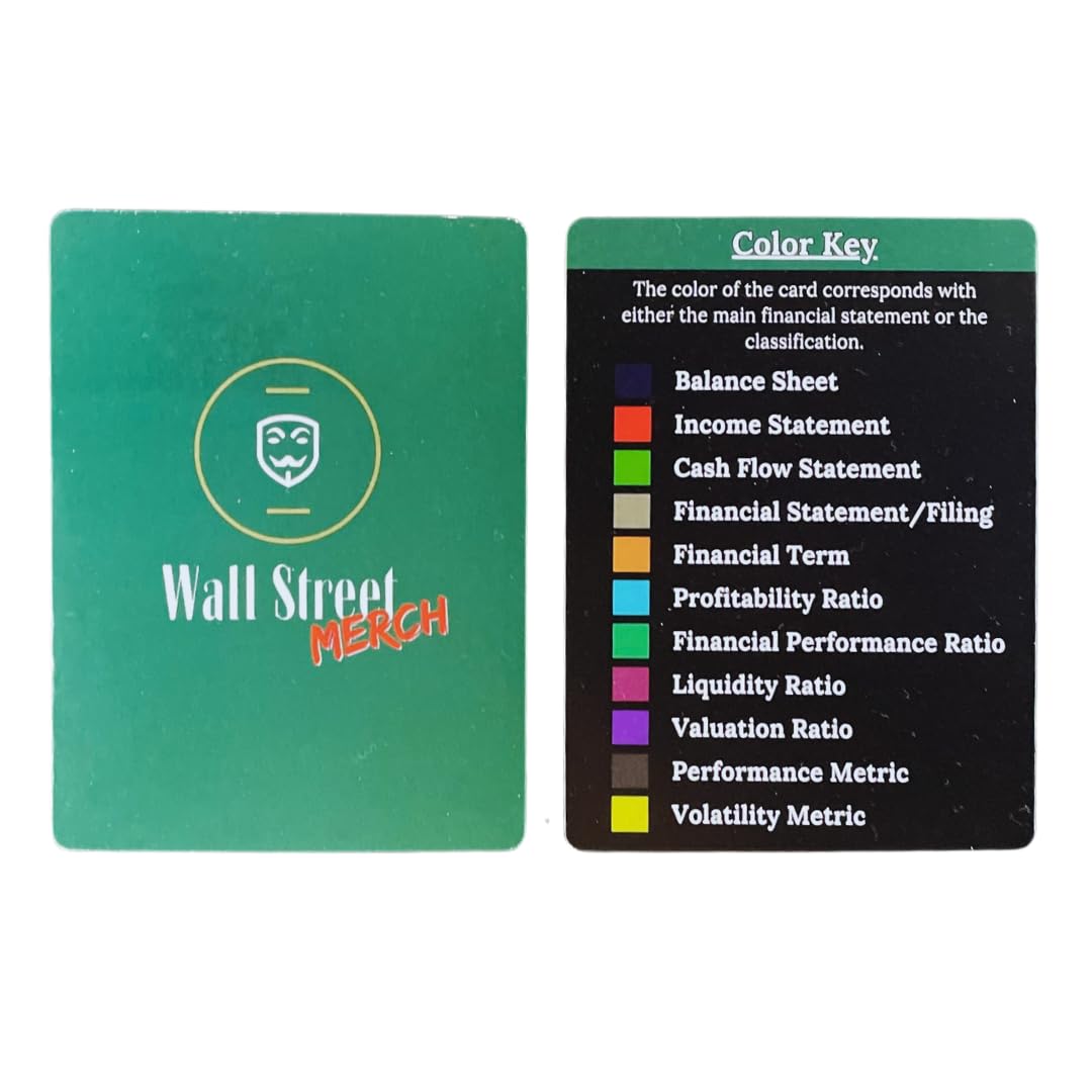 Wall Street Merch Investment Flashcards: Master Financial Statements - Learn to Analyze Balance Sheets, Cash Flow, and Income Statements for Stock Market Investors
