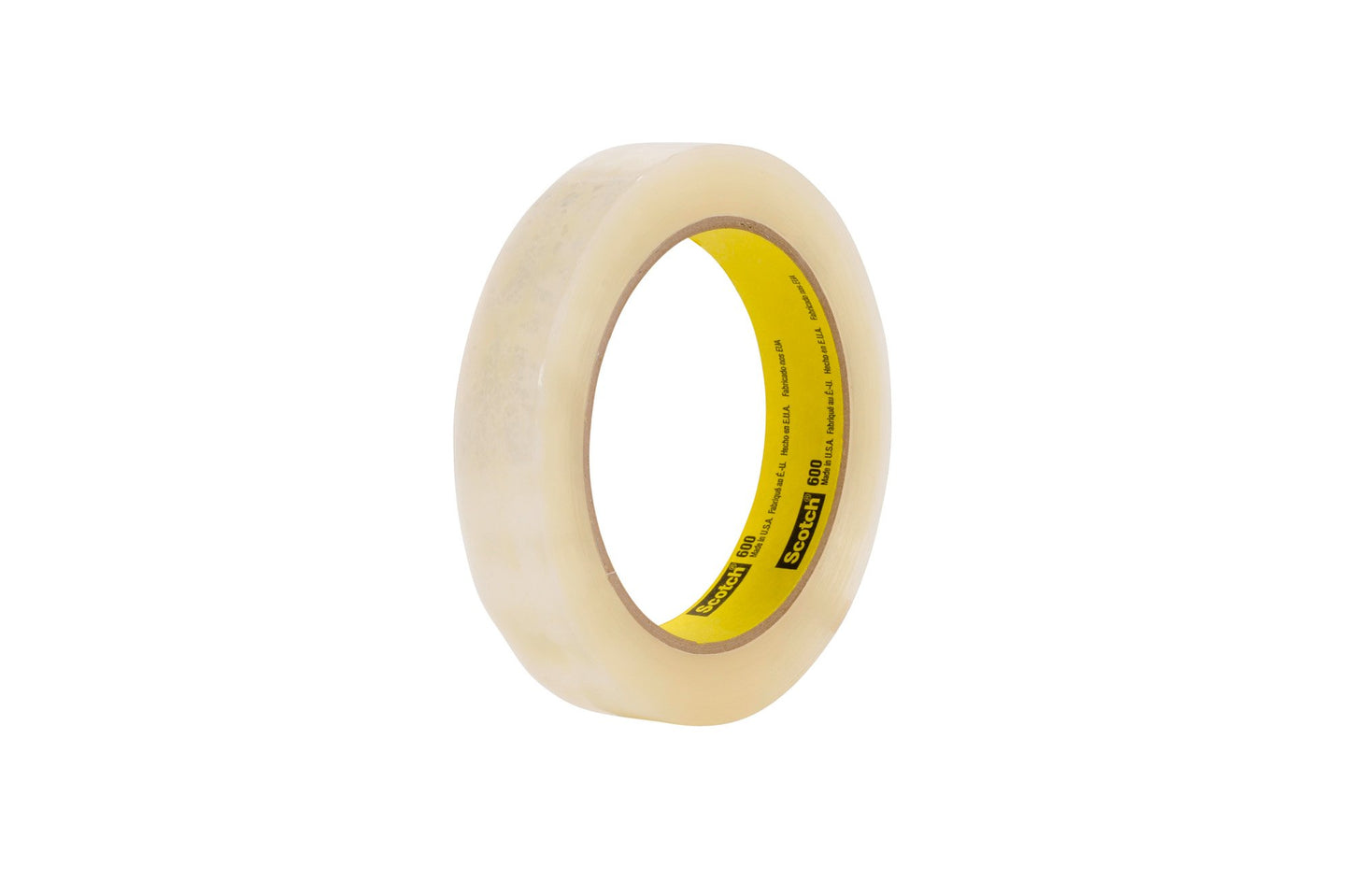 3M Scotch Light Duty Packaging Tape 600 Clear High Clarity, 3/4 in x 72 yd