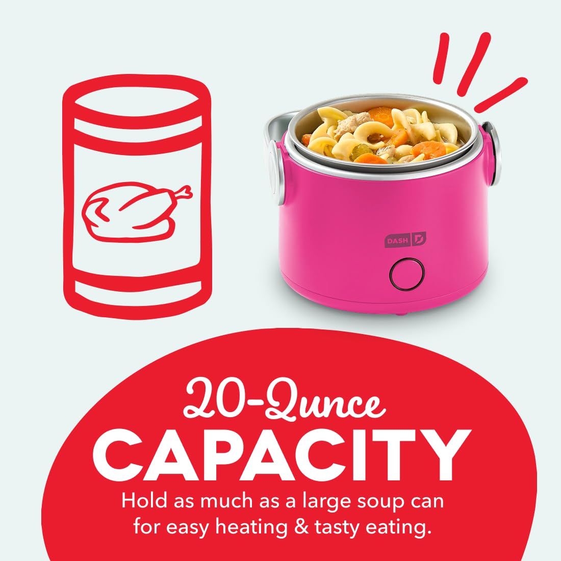 Dash Hot2Go™ Personal Food Warmer (20 Ounces) - Hot Pink