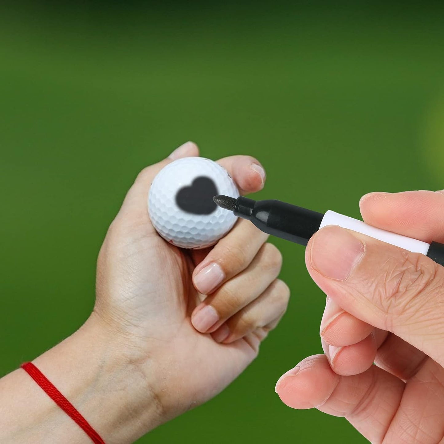 150 Pcs Mini Permanent Markers with Cap Clips Golf Ball Marker Pen Dry Erase Markers with Triangle Hook Golf Keychain Clips for Badge Black Ink Pens for Office School Outdoor Activities,Fine Point