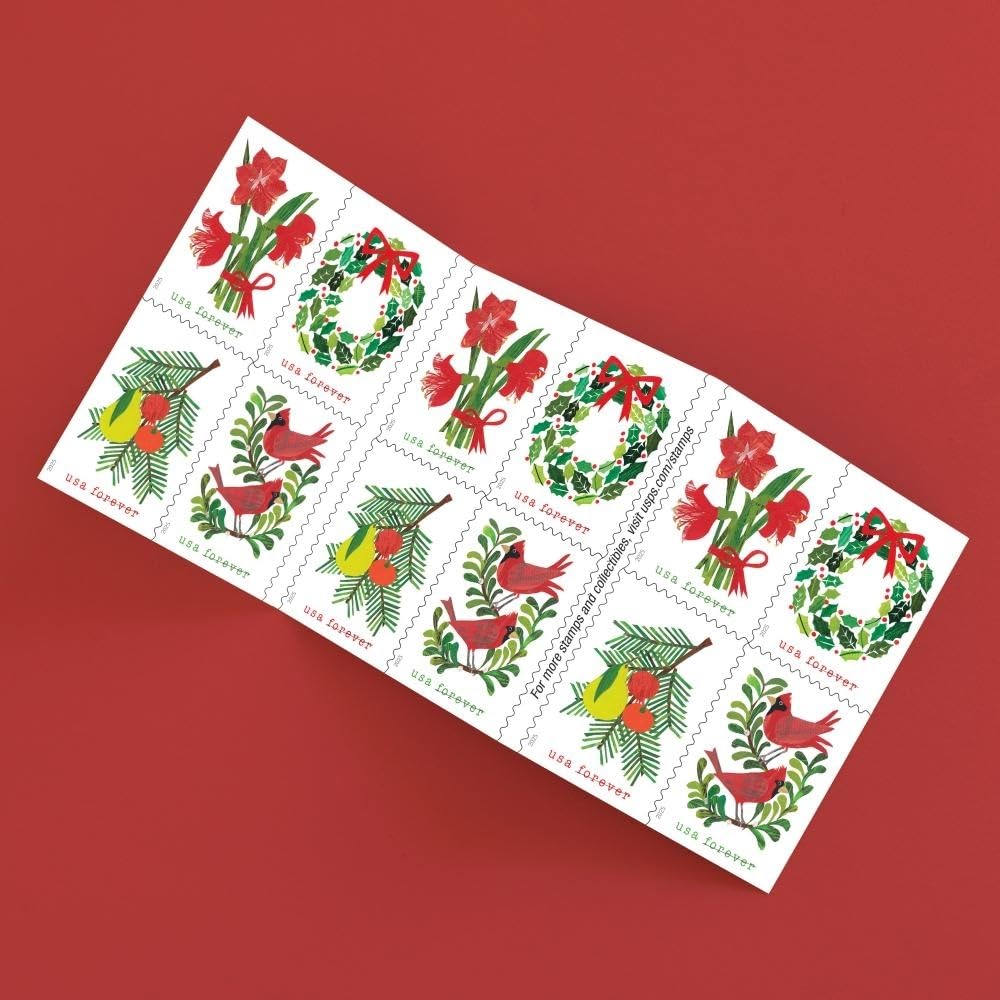 Holiday Cheer 2025 (2 Books of 20) First-Class Mail Forever Postage Stamps