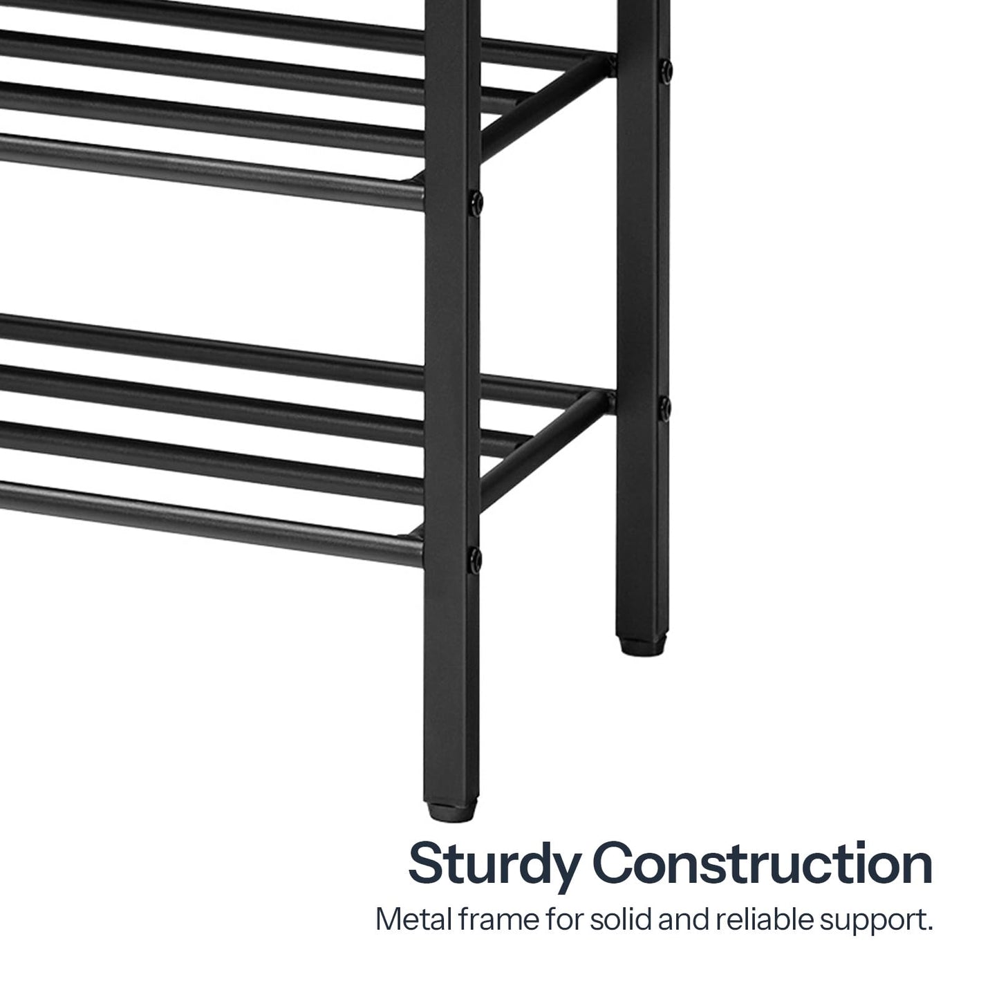 HOOBRO Shoe Bench, Storage Bench with Cushion, Entryway Bench Shoe Shelf with Seat, 12 x 29.5 x 18.1 Inches, Shoe Rack for Living Room, Bedroom, Hallway, Dark Gray BGZ95HX01