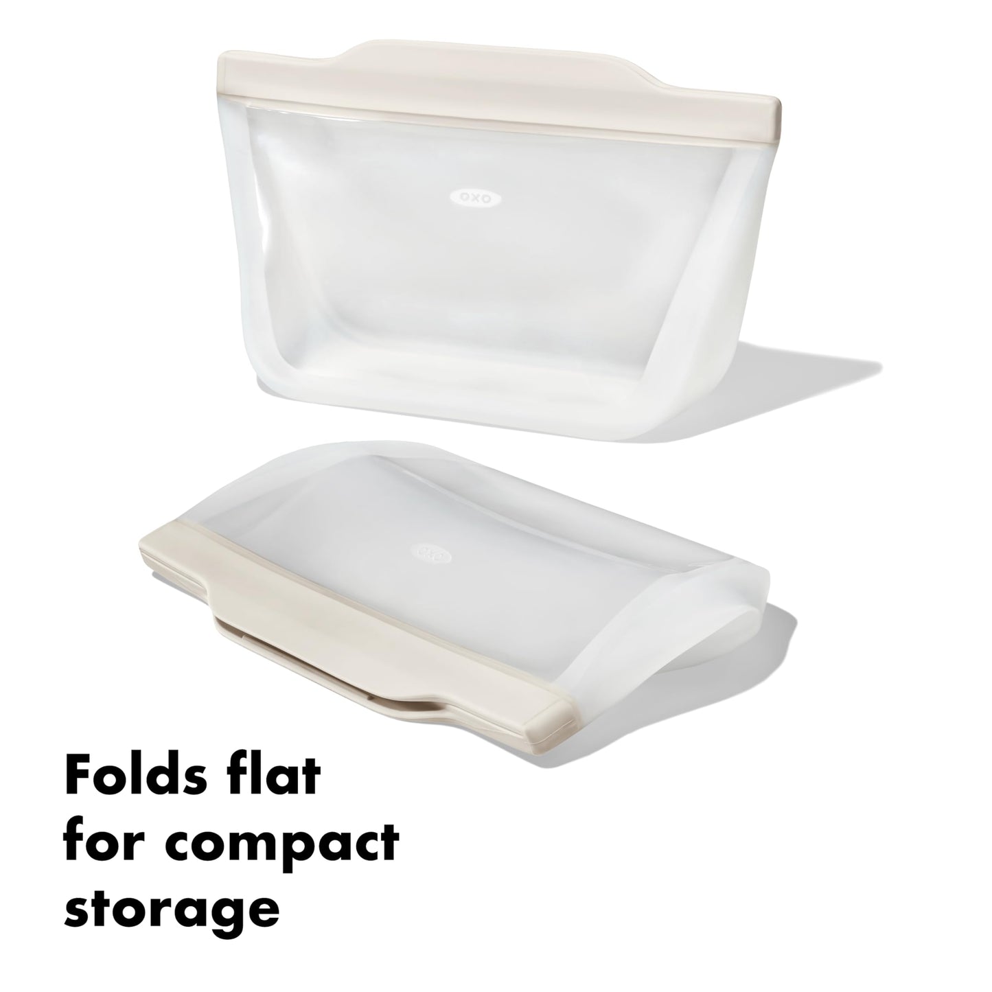 OXO Good Grips Silicone Reusable Bag – Stand-Up Quart (32 oz) - Oat