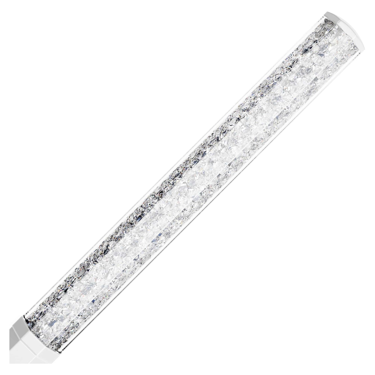 Swarovski Crystalline Ballpoint Pen, White Lacquered Barrel with Eight Crystal Facets and More Than 400 Clear Crystals, from the Crystalline Collection
