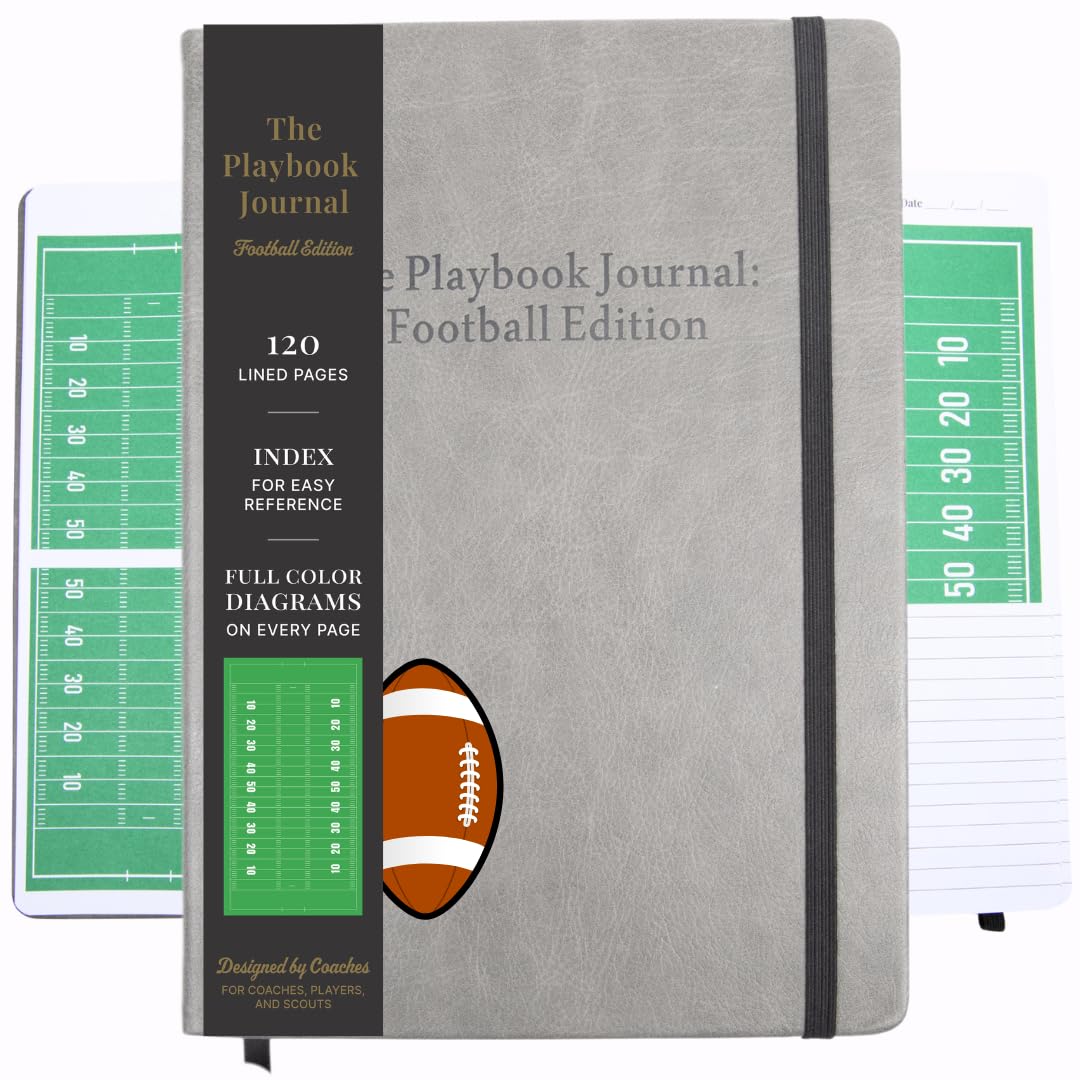 The Playbook Journal Football Playbook Notebook With Blank Diagrams for Football Coaching Accessories & Supplies & Coach Gifts for Men