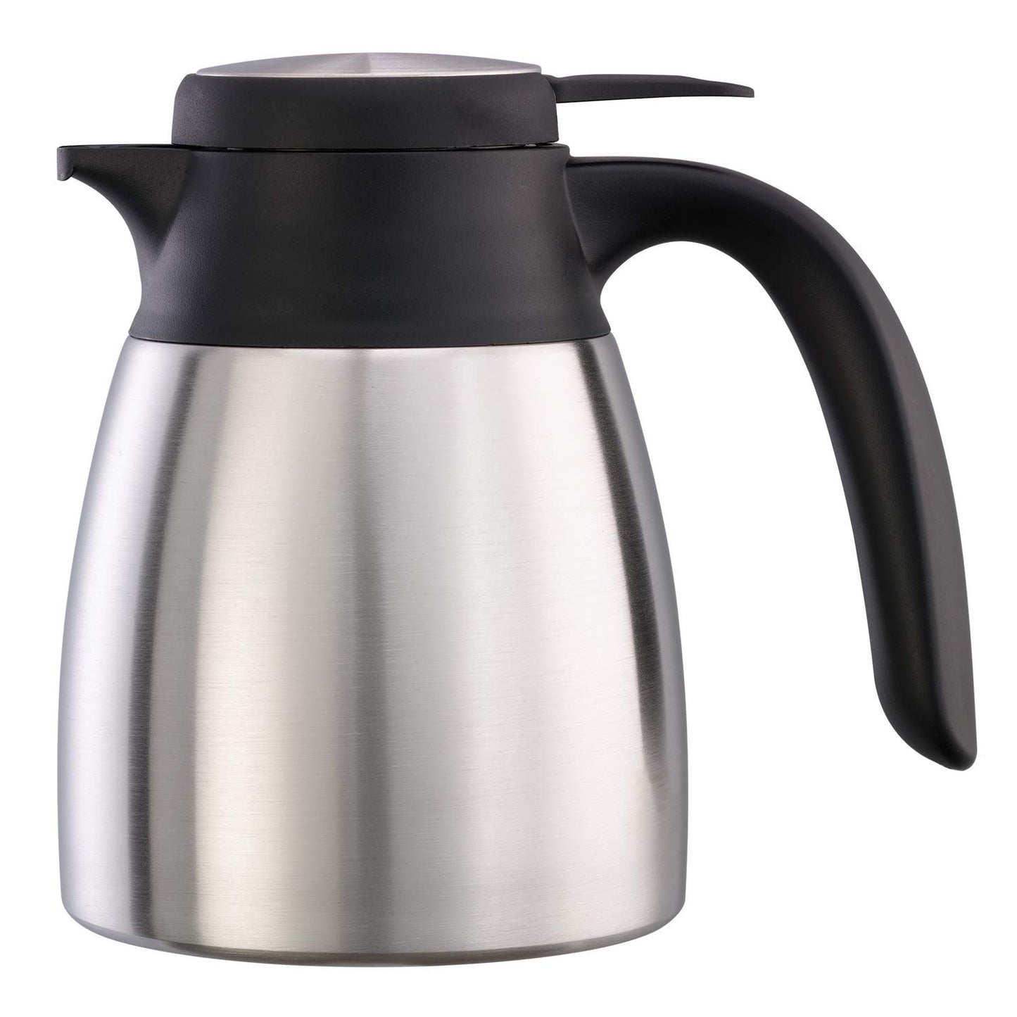 Service Ideas FCC06SS Flow Control Server, Vacuum Insulated, Stainless Steel, 0.6 Liter (20 Ounce), Brushed