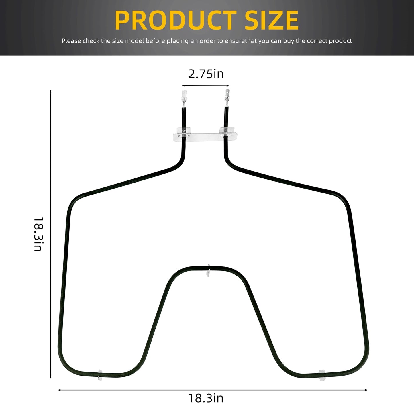 WB30X46987 Oven Bake Element for GE Hotpoint Kenmore WB44K10005 WB44K10001 RB757BH1WH RB787WH1WW RB526H3WW RBS360DM4BB JBP62WD3WW Oven Heating Element Replaces AP7216188 PS17626202 EAP17626202 4984035
