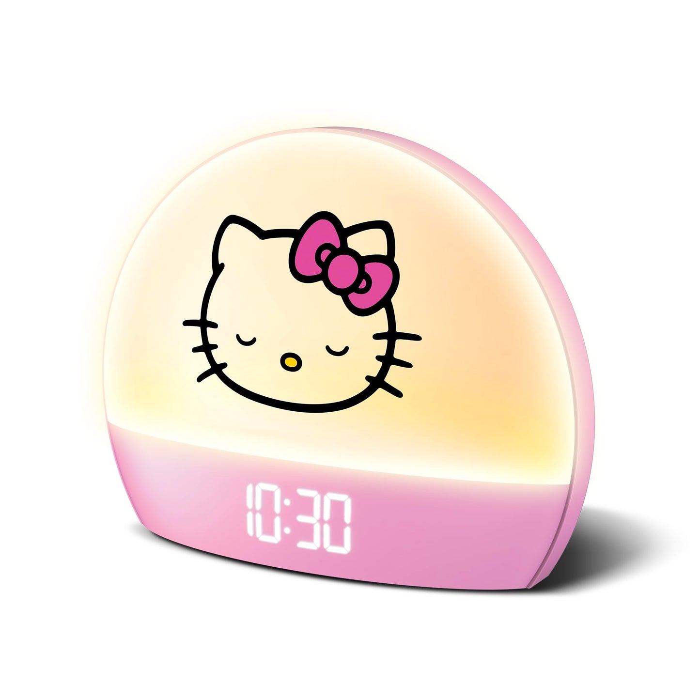 Hello Kitty Sunrise Alarm Clock - Multicolor Lights, USB Charging, LED Display, and Snooze Function