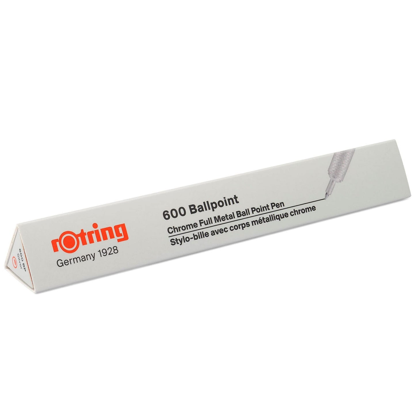 rOtring 600 Ballpoint Pen Medium Point Black Ink Silver Metal Barrel Refillable