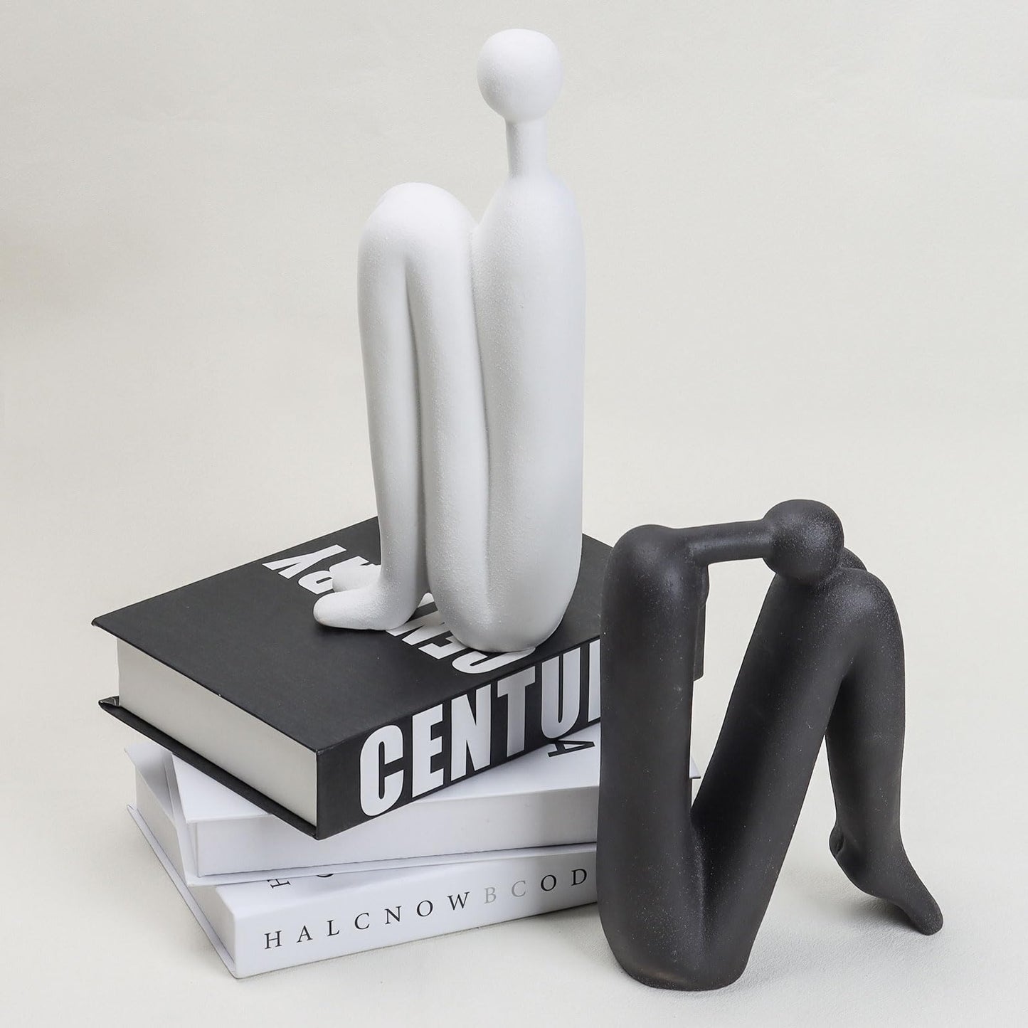 Book Ends Decorative for Shelves- Modern Bookends for Bookshelf Decor, Heavy Duty Book Holder and Book Stopper, Stylish Shelf Decorations and Bookends for Shelves