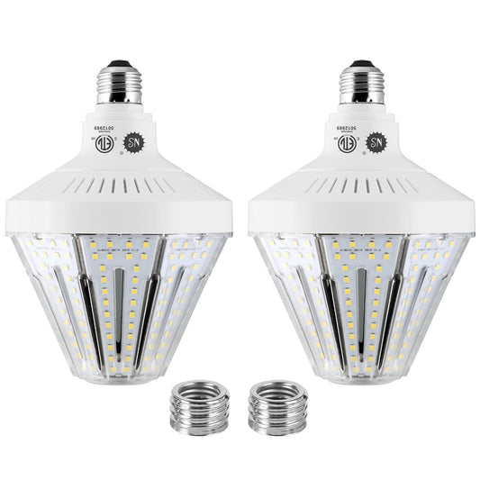 1200W Equivalent Led Corn light bulbs,120W 18000 Lumens LED Corn Bulb 5000K Daylight White Lamp,E26 Medium/E39 Mogul Base,2-Pack Large Area Lights For Outdoor Indoor Garage Warehouse High Bay Lighting