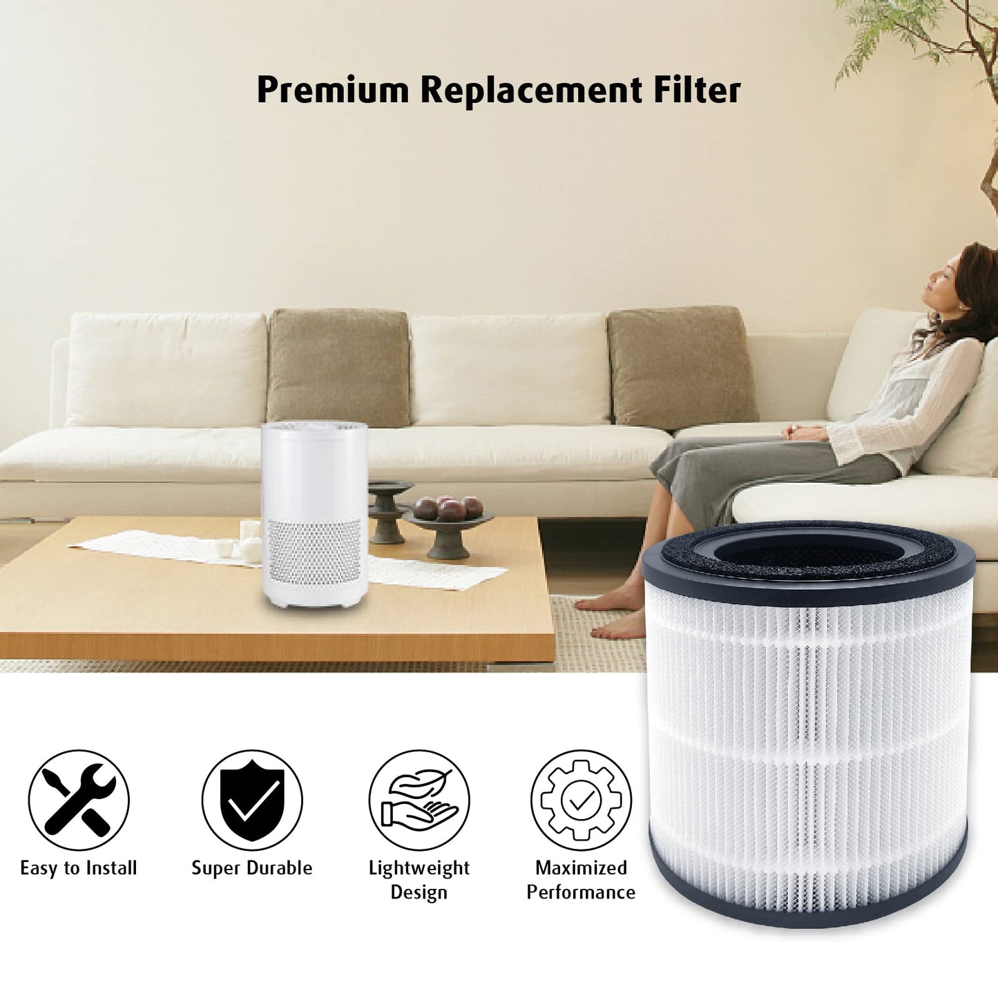 Filters Compatible with BISSELL MYair Pro Air Purifier 3139A 3139B, 3139A Replacements Filter, 3069