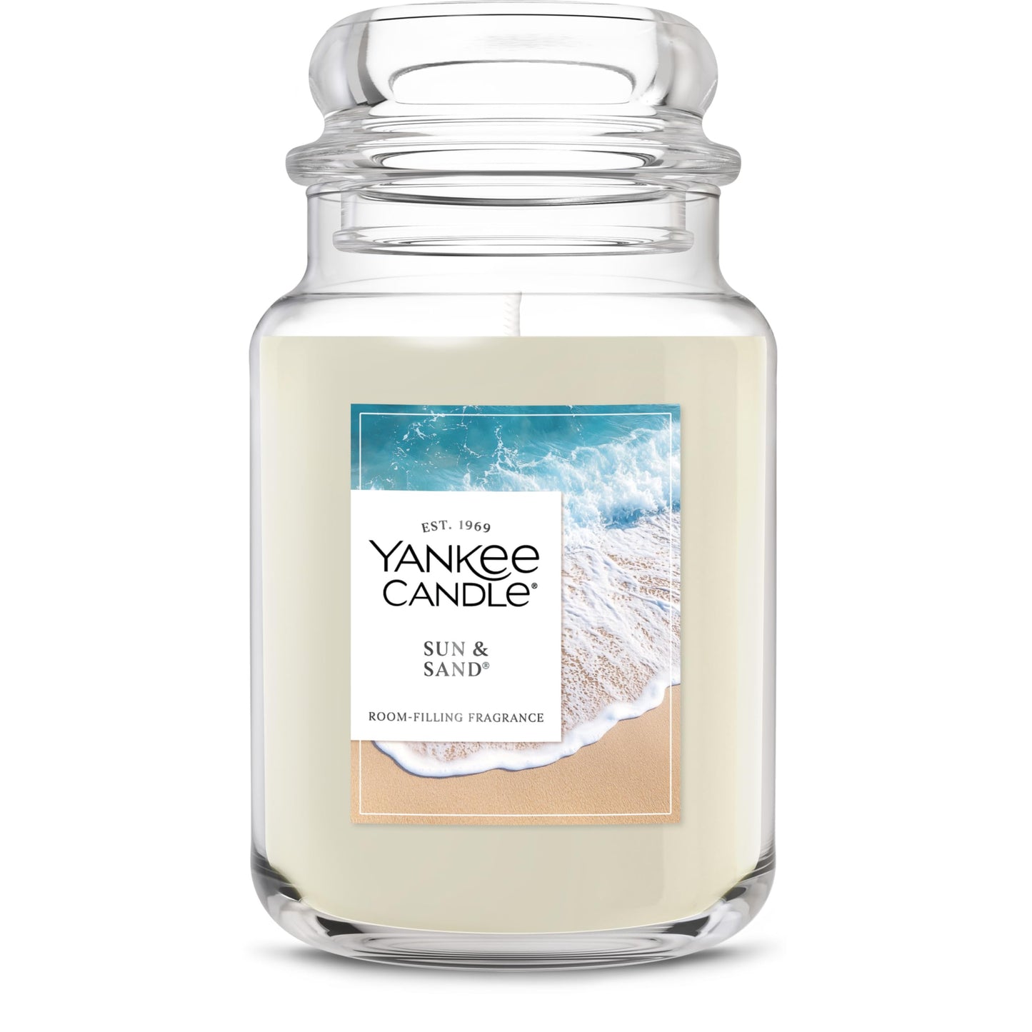 Yankee Candle Sun & Sand Scented Candle, 22oz Large Jar with up to 150 Hour Burn Time, Giftable