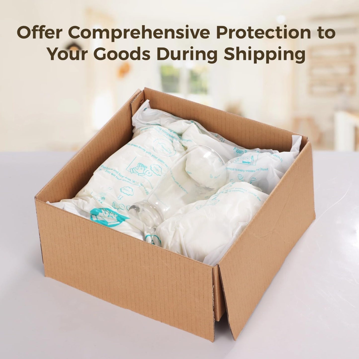 Foam Bags For Shipping 8 PCS 18×23 Inch, Handy Temperature-Activated Expanding Pouches, Instant Pack Quick Packaging - Protective Parcel Solution