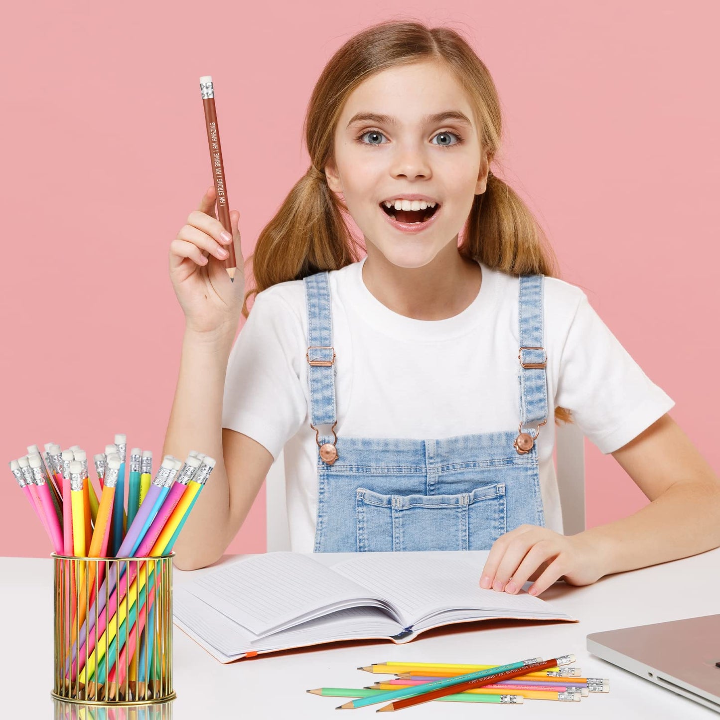 Fumete 240 Pcs Inspirational Pencils for Students Bulk Pre Sharpened Pencils Assorted Pastel Classroom Motivational Quote with Eraser #2 HB Class Gifts Teacher Awards for Graduation Party Favor