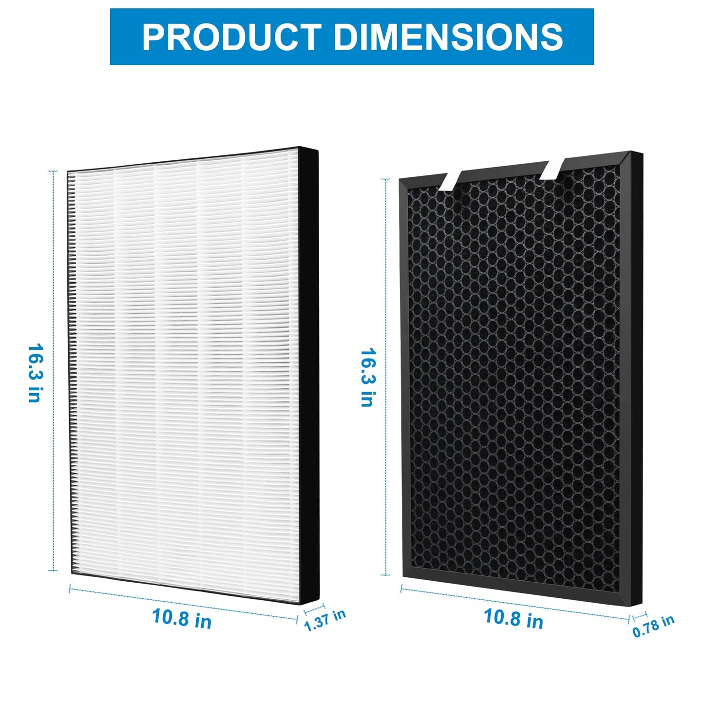 2 Sets Air220 Air320 Filter Replacement Compatible with Bissell Air320 Air220 2768A 2609A Air Purifier, Include 2 Post + Pre & Activated Carbon Filter, Compare Part # 2677,2678,2804