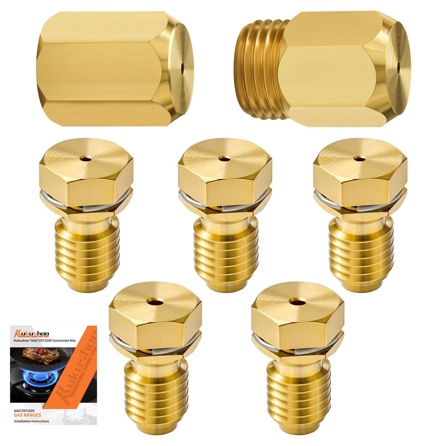 7PCS Orifices AAA72971039 LP Conversion Kit Compatible With LG Ranges LRGL5825D LRGL5825D/00 LRGL5825F for Natural Gas to Propane with Detailed Manual