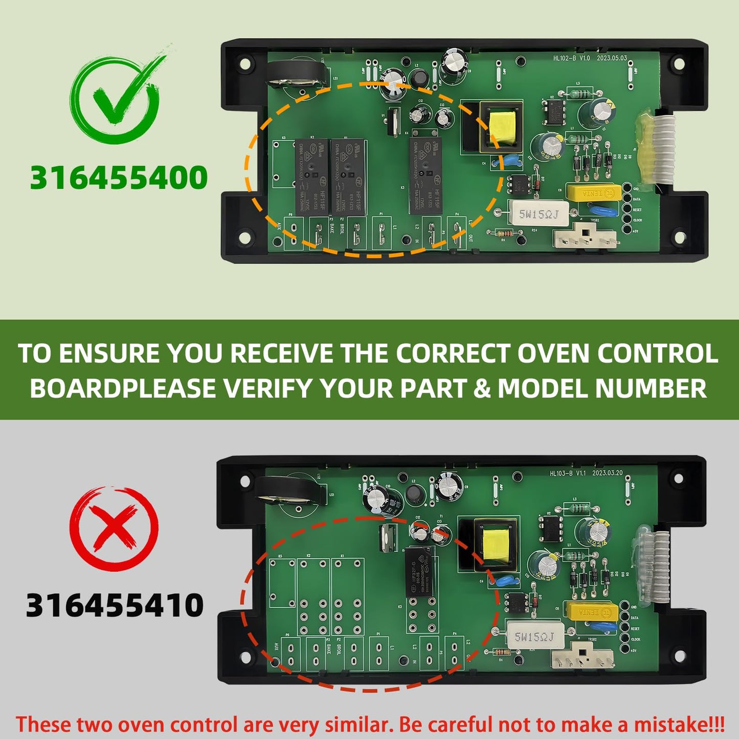 Durable Oven Range Stove Clock Control Board - Directly Replaces 5304518660, Designed for FRIGIDAIRE 316455400 Range Oven