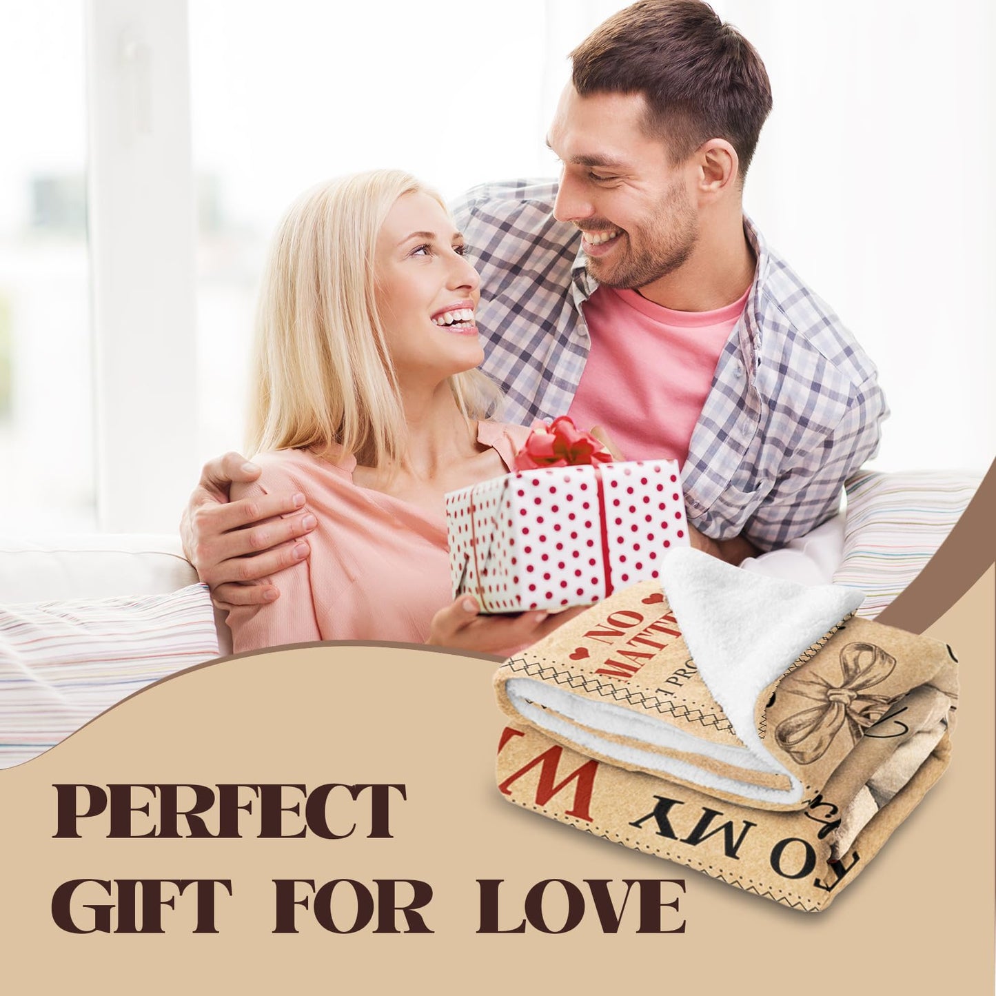 YPURTSD Wife Birthday Gifts from Husband Ideas - Happy Wedding Anniversary Romantic Gifts for Women - I Love You Gift for Her - Mothers Day Birthday Presents for Her - to My Wife Blanket 60"x80"