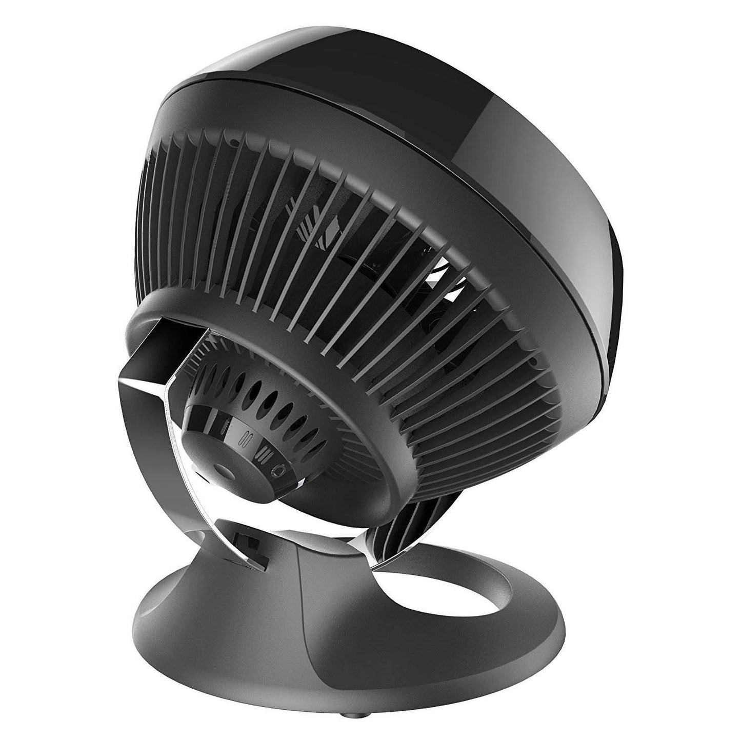 Vornado 460 Small Desk Fan with 3 Speed Settings, Adjustable Tilt Chrome Glide Bar, for Bedroom, Office, Home, Air Circulation up to 70 Feet, Quiet Table Fan, Black