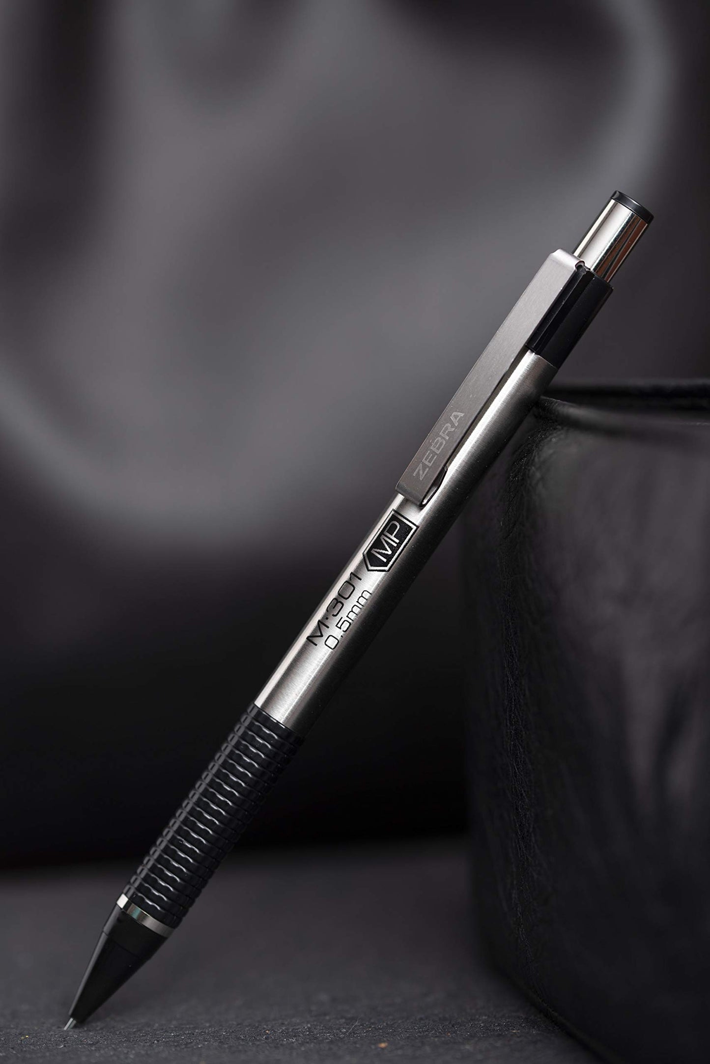 Zebra Pen, STEEL M-301 Mechanical Pencils, 0.5mm Fine Point, Refillable Lead, Stainless Steel Barrel, Built-in Eraser, Durable Clip, Lightweight Precision Pencil for Office or School, 12-Pack (54010)