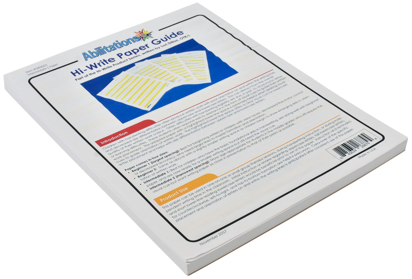 Abilitations Integrations Hi-Write - Intermediate 1 Paper - 100 Pack, 8-1/2 X 11 in - 089663