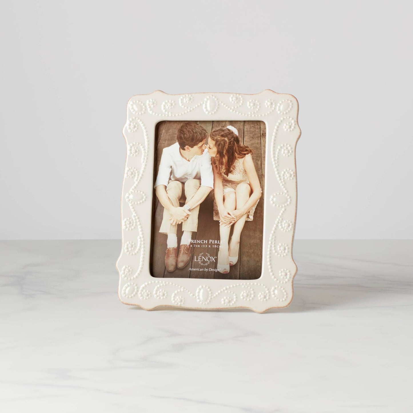Lenox 858821 White French Perle 5" X 7" Frame, 1.55 LB