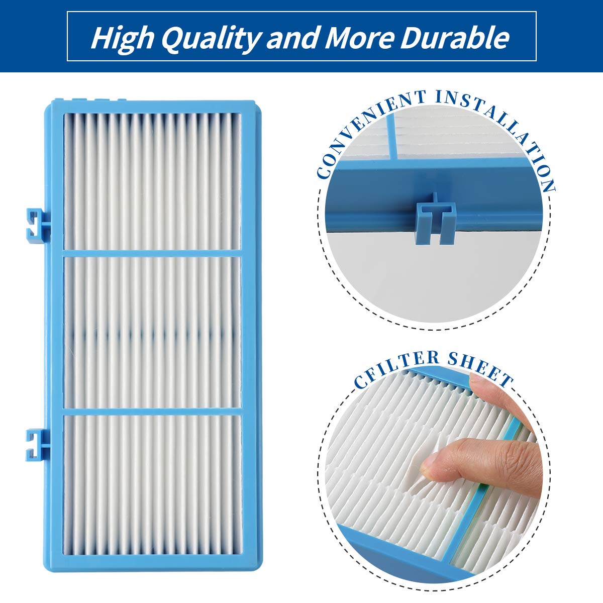 Gazeer 10 Pcs Replacement Filters Compatible with Holmes Aer1 Series Total Air Filter Replacement Filters for HAPF30AT and HAP242-NUC