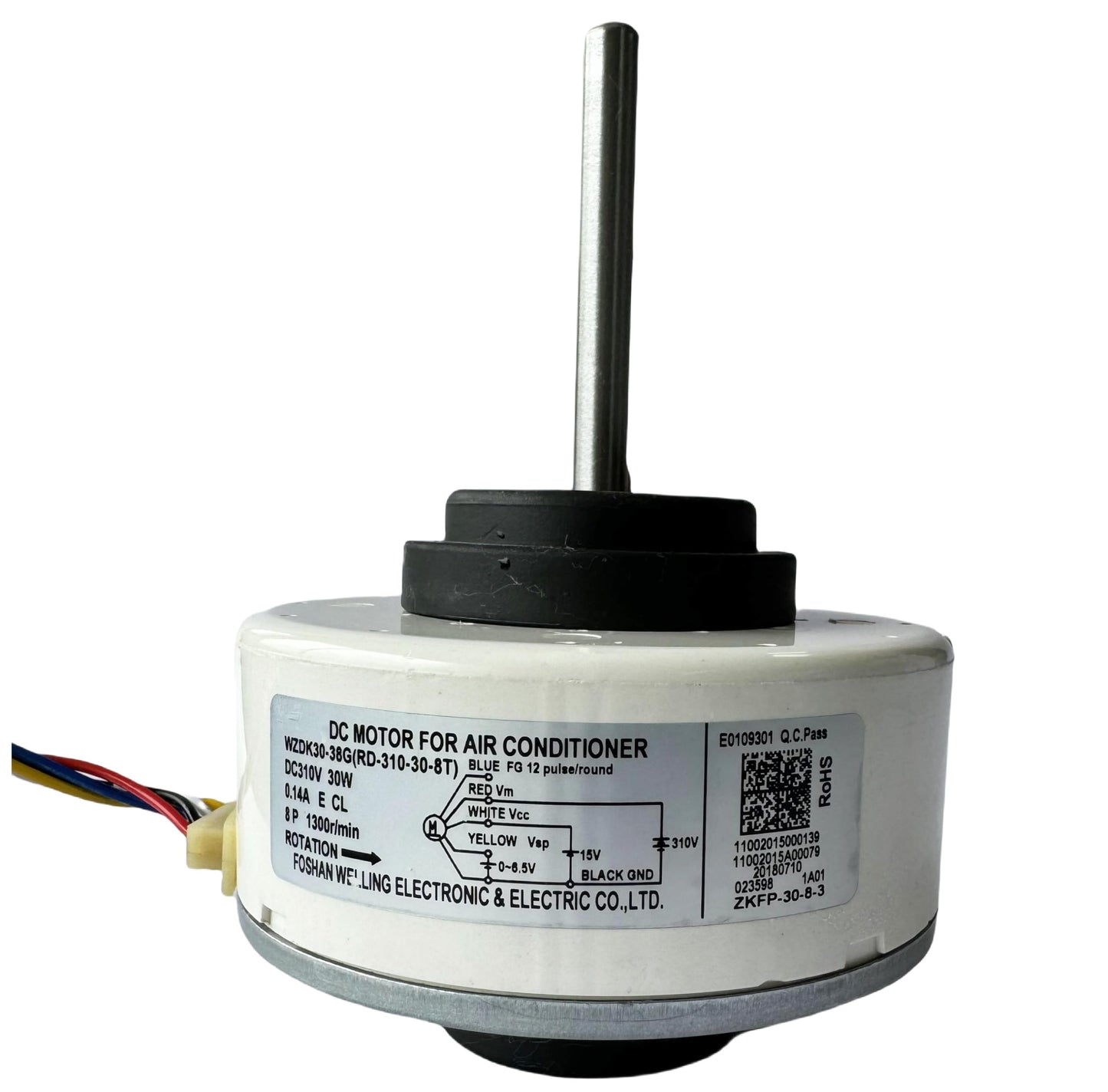 NEW Air Conditioning Motor (OEM) WZDK30-38G (RD-310-30-8T) DC Brushless Fan Motor, 30W Inverter air Conditioner Motor DC Motor for Conditioner,DC310V 0.14A 1300RPM CCW