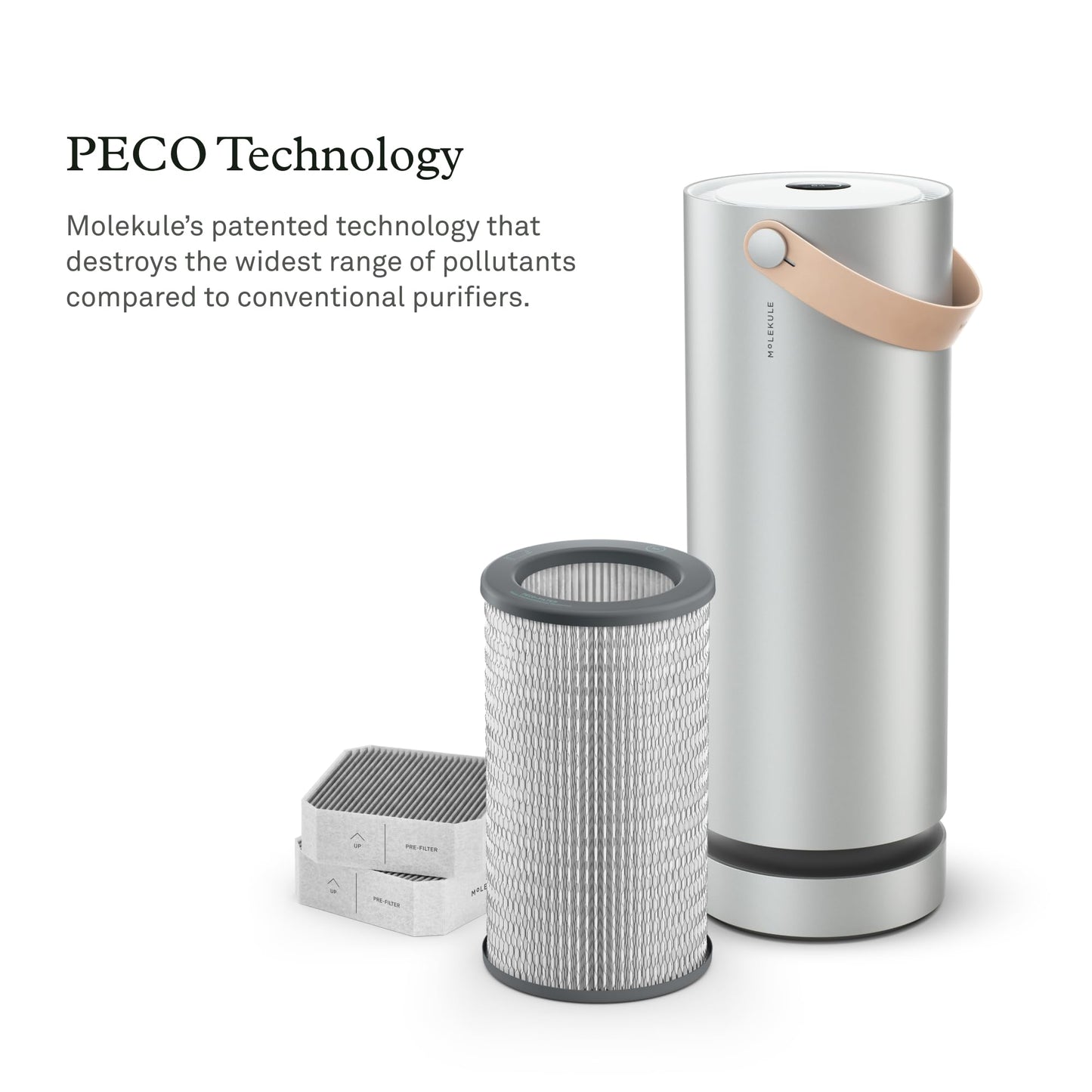 Molekule Air Pre-Filter - Authentic Molekule High Efficiency Pre-Filter Replacement System - Captures Pet Hair, Dust & Large Particles - Purifier Maintenance for Improved Air Quality - 2-Pack