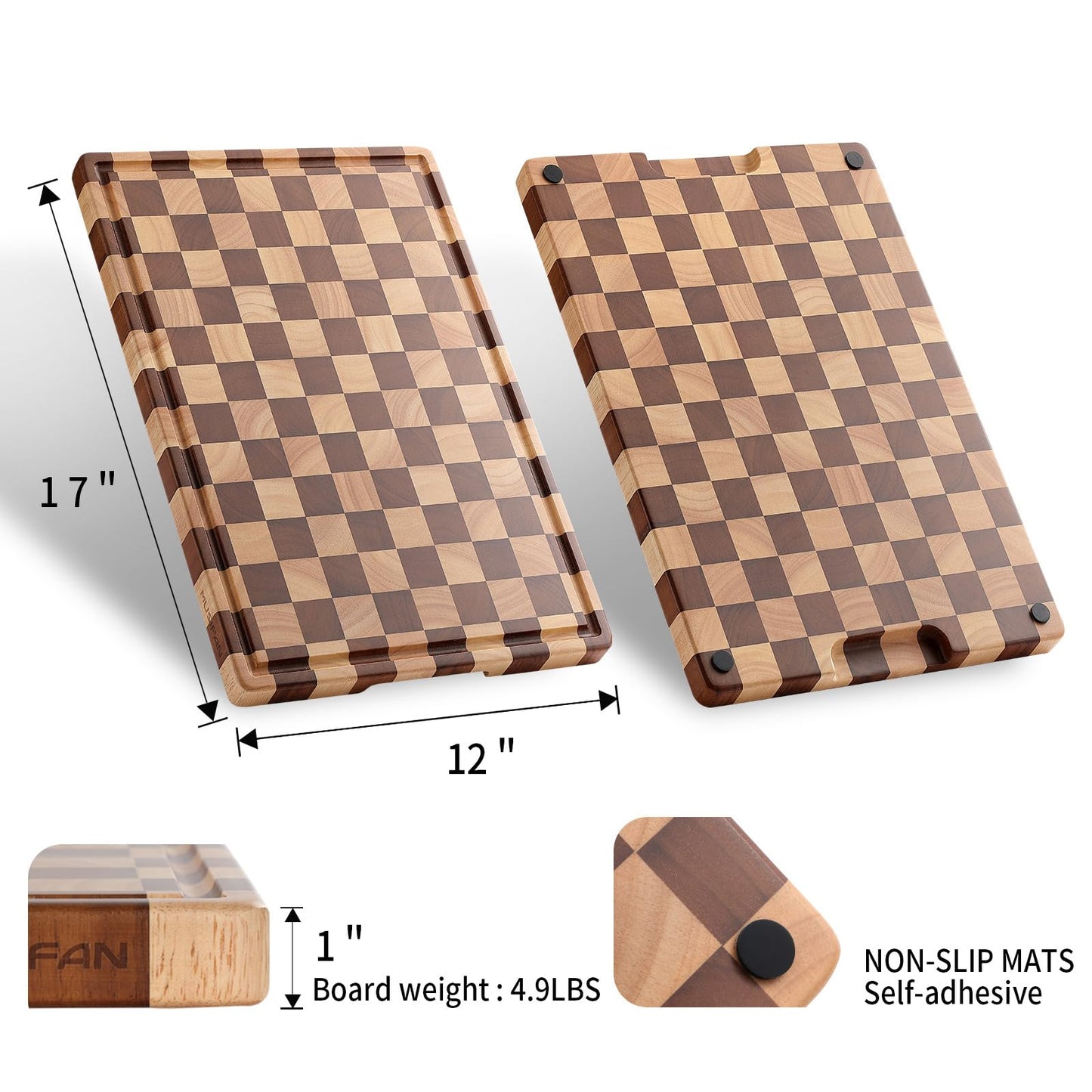 Acacia Wood Cutting Board for Kitchen – Chopping Board with Grooves & Handles, Large Wooden Cutting Board for Meat, Vegetables, Fruits, Cheese and Fruits Ideal Kitchen Gifts